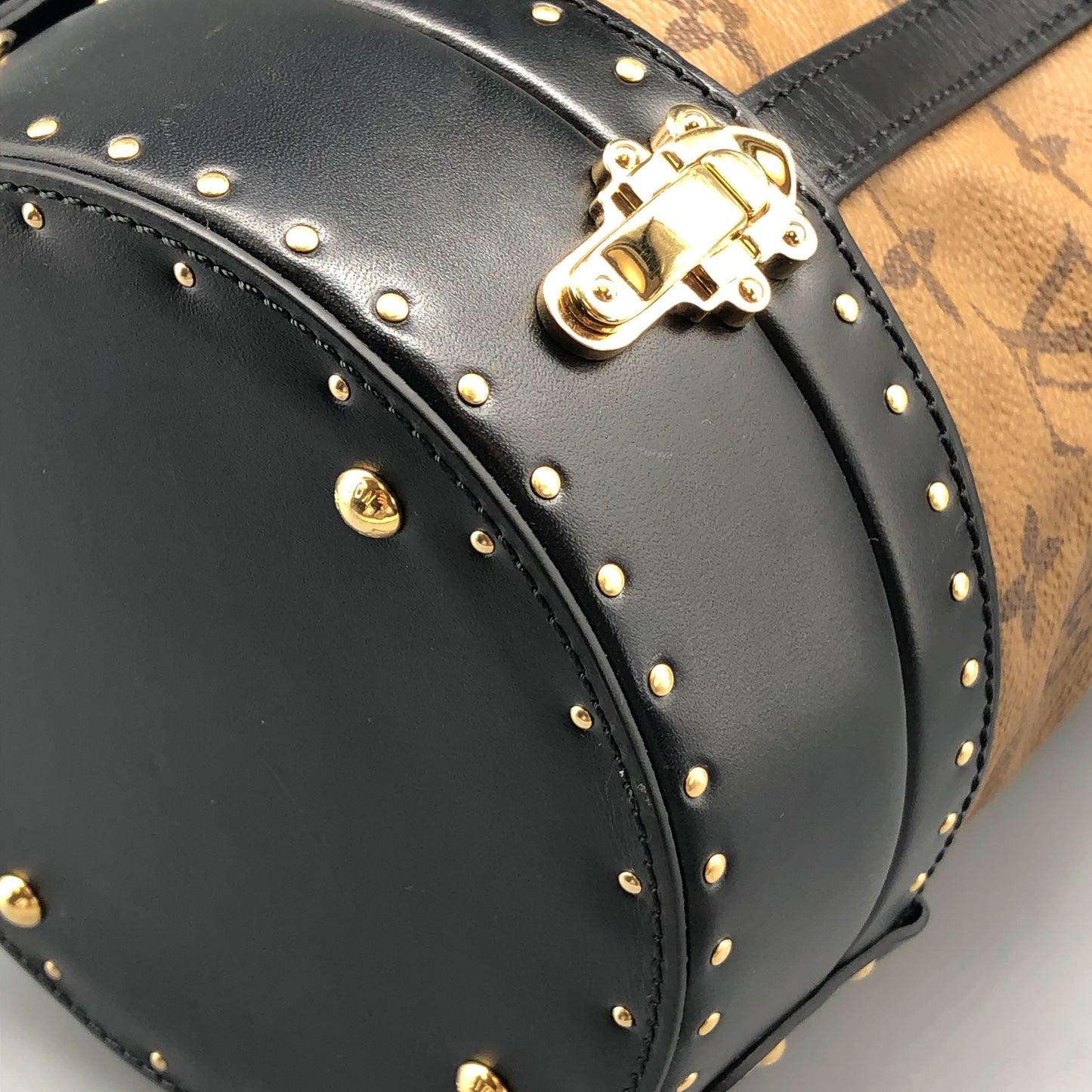 Louis Vuitton Monogram Petit Noé Trunk Bucket Bag Brown