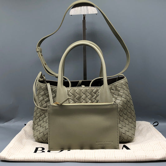 Bottega Veneta Intrecciato Small Tote Bag Matcha Green
