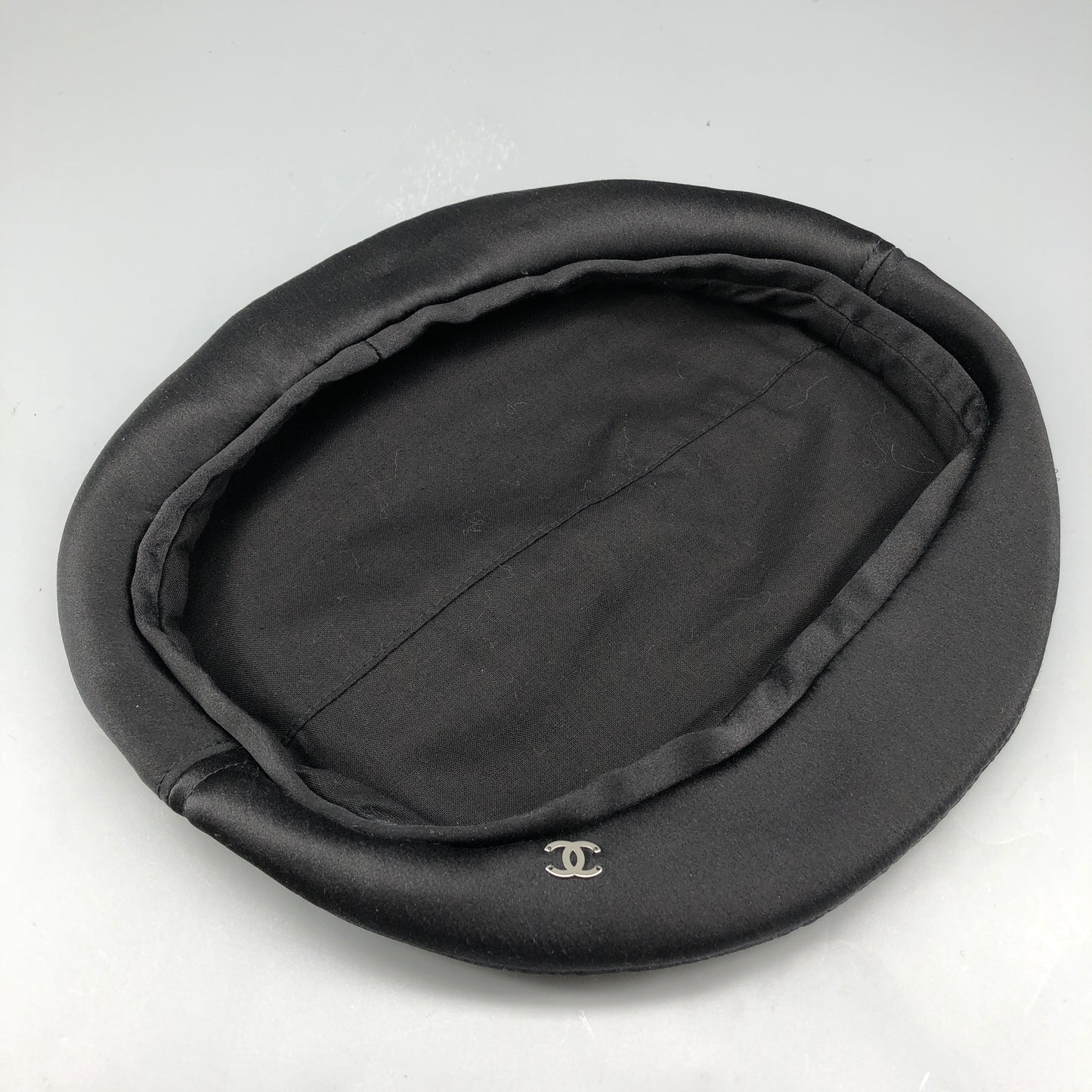 Chanel Satin Beret Black