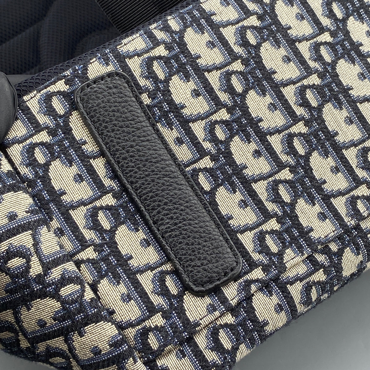Christian Dior Navy Grey Oblique Jacquard Backpack Bag