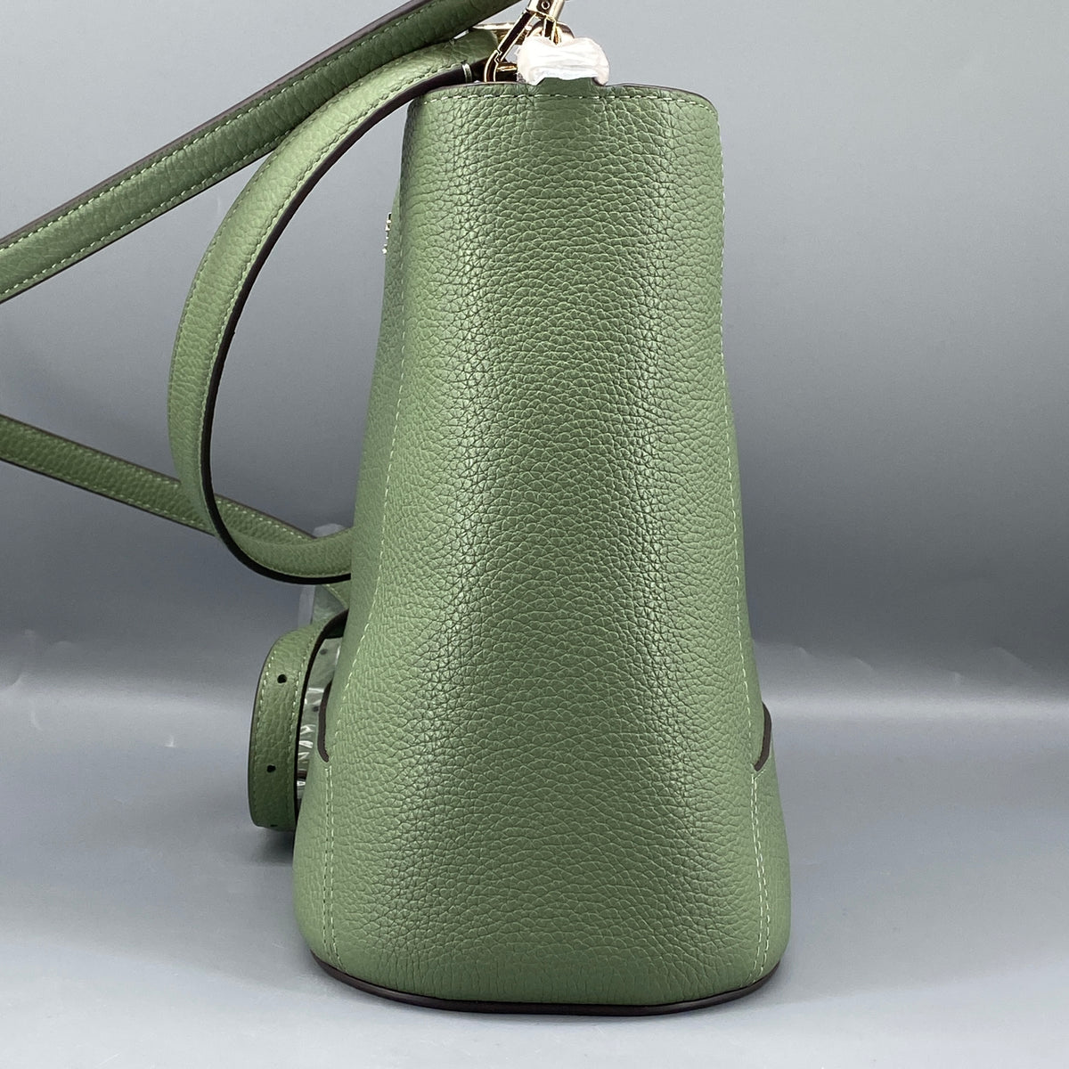 Kate Spade Green Pebbled Leather Bucket Shoulder Bag
