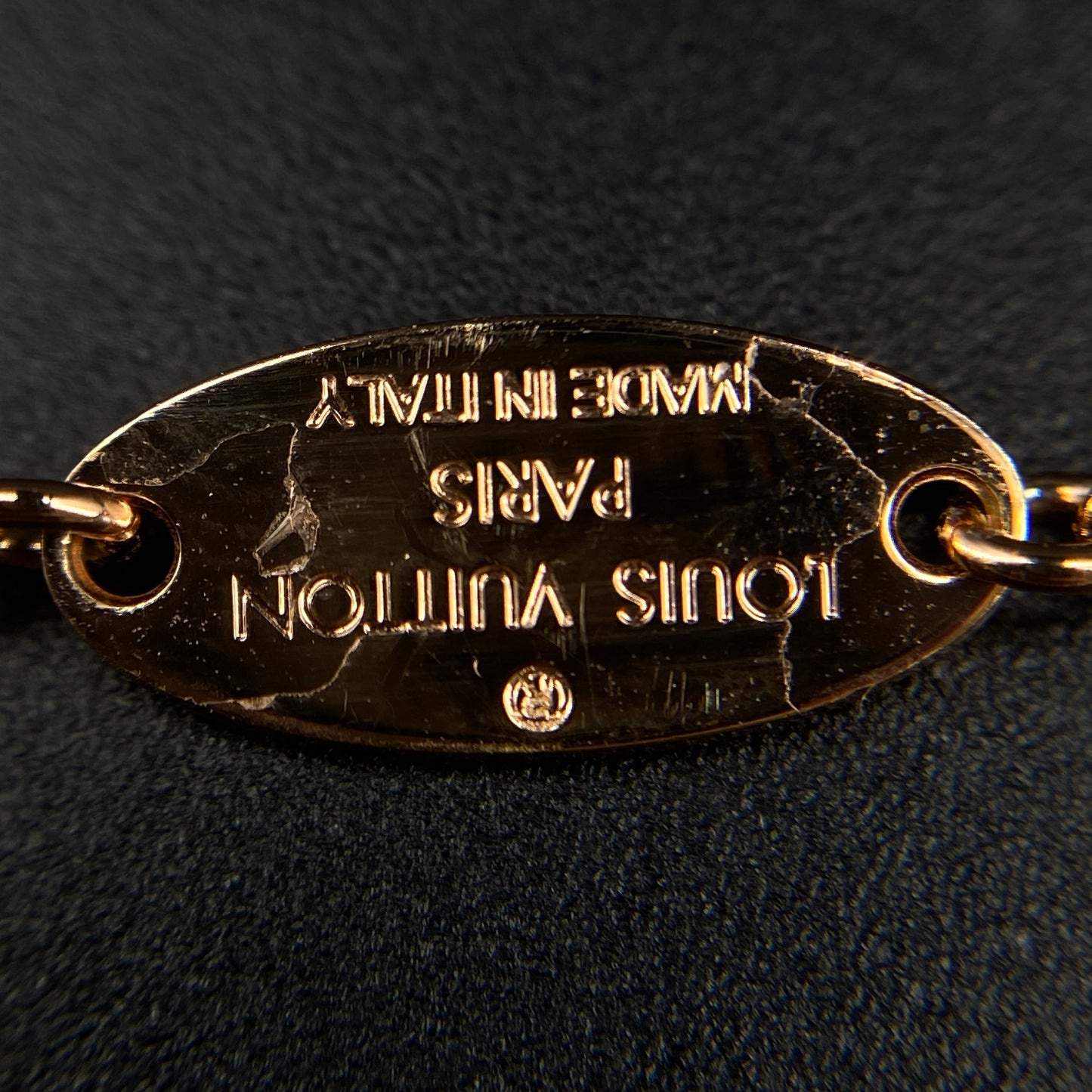 Louis Vuitton Gold LV Pendant Necklace