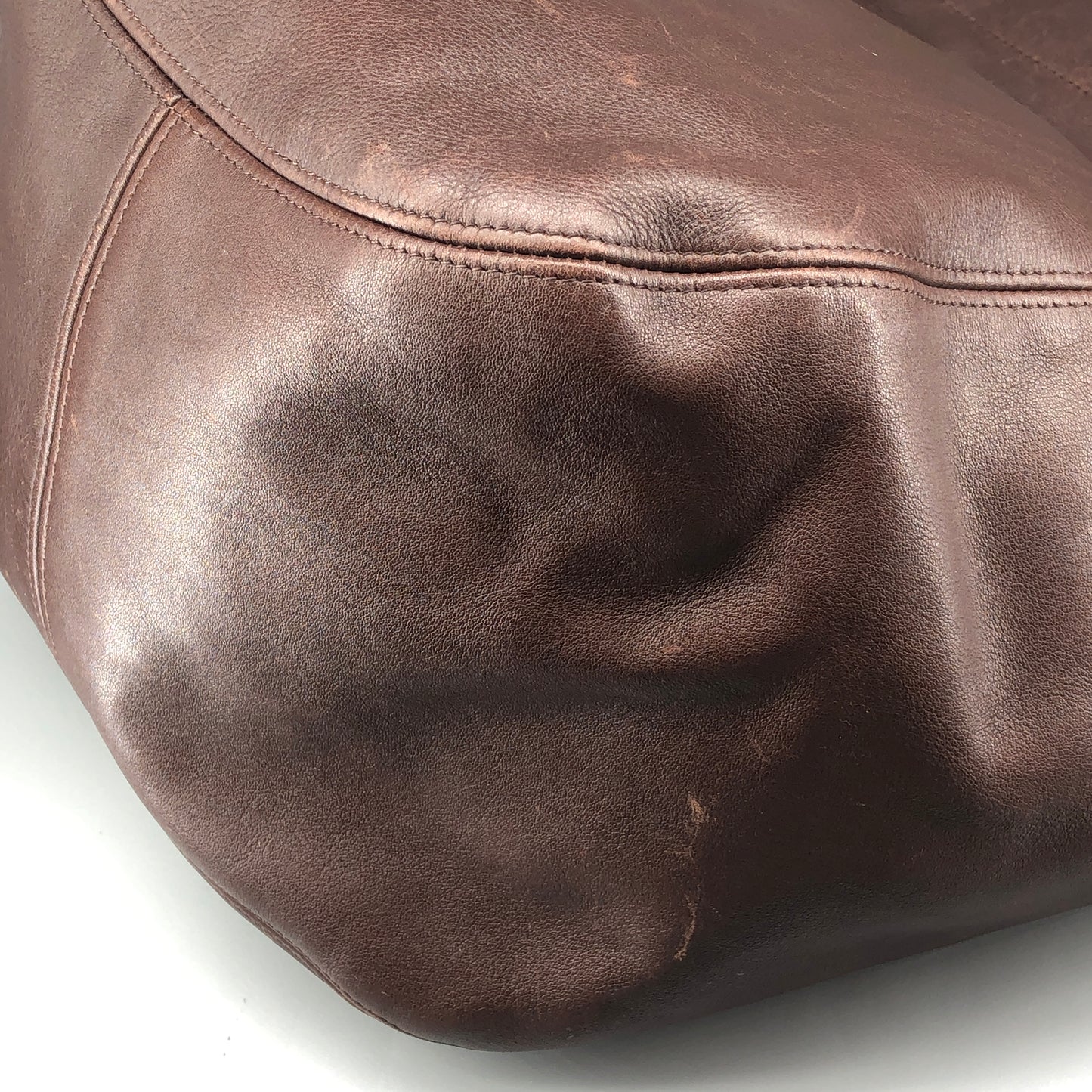 Coach Vintage Leather Tote Bag Dark Brown