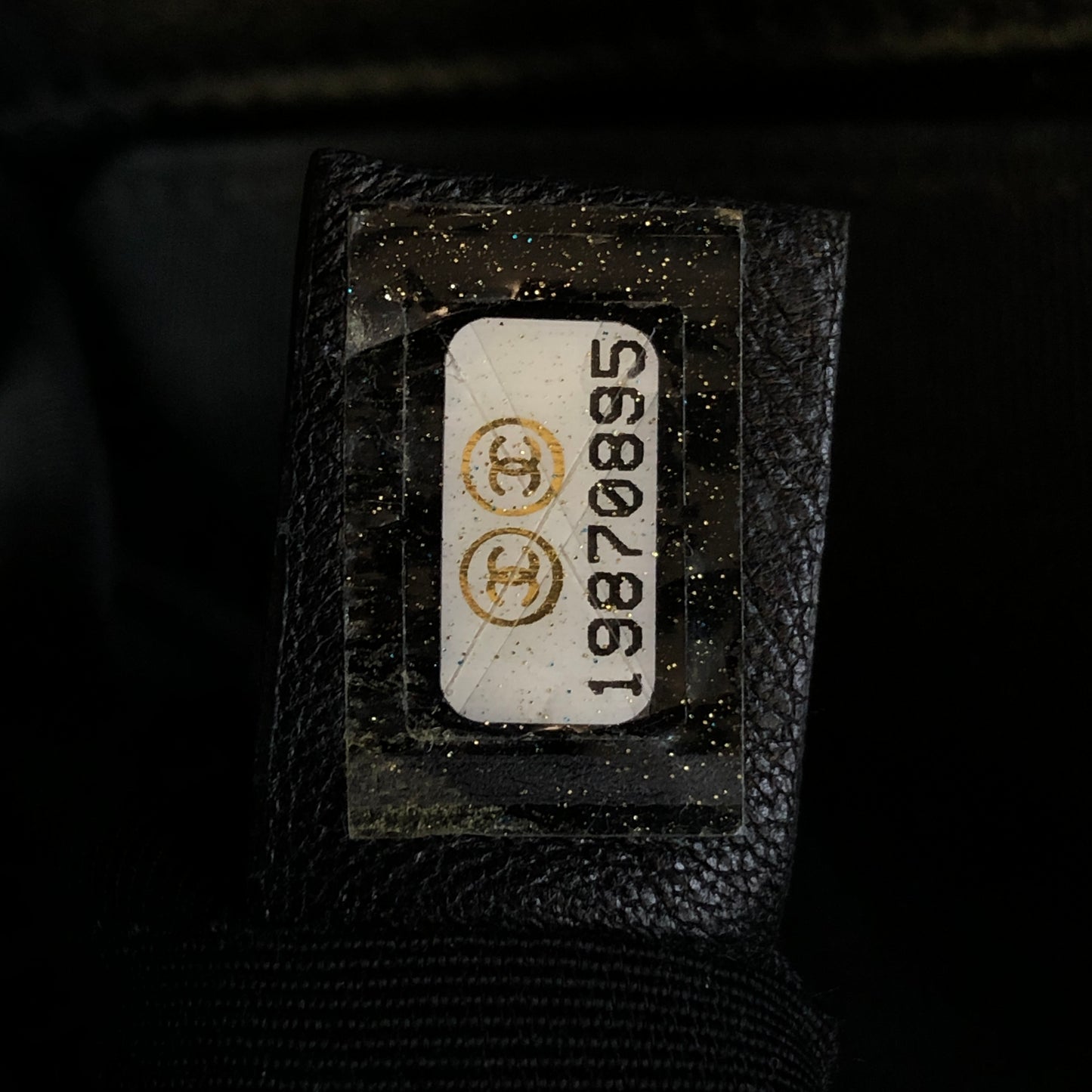 Chanel Boy Medium Embroidered Calfskin Shoulder Bag Black