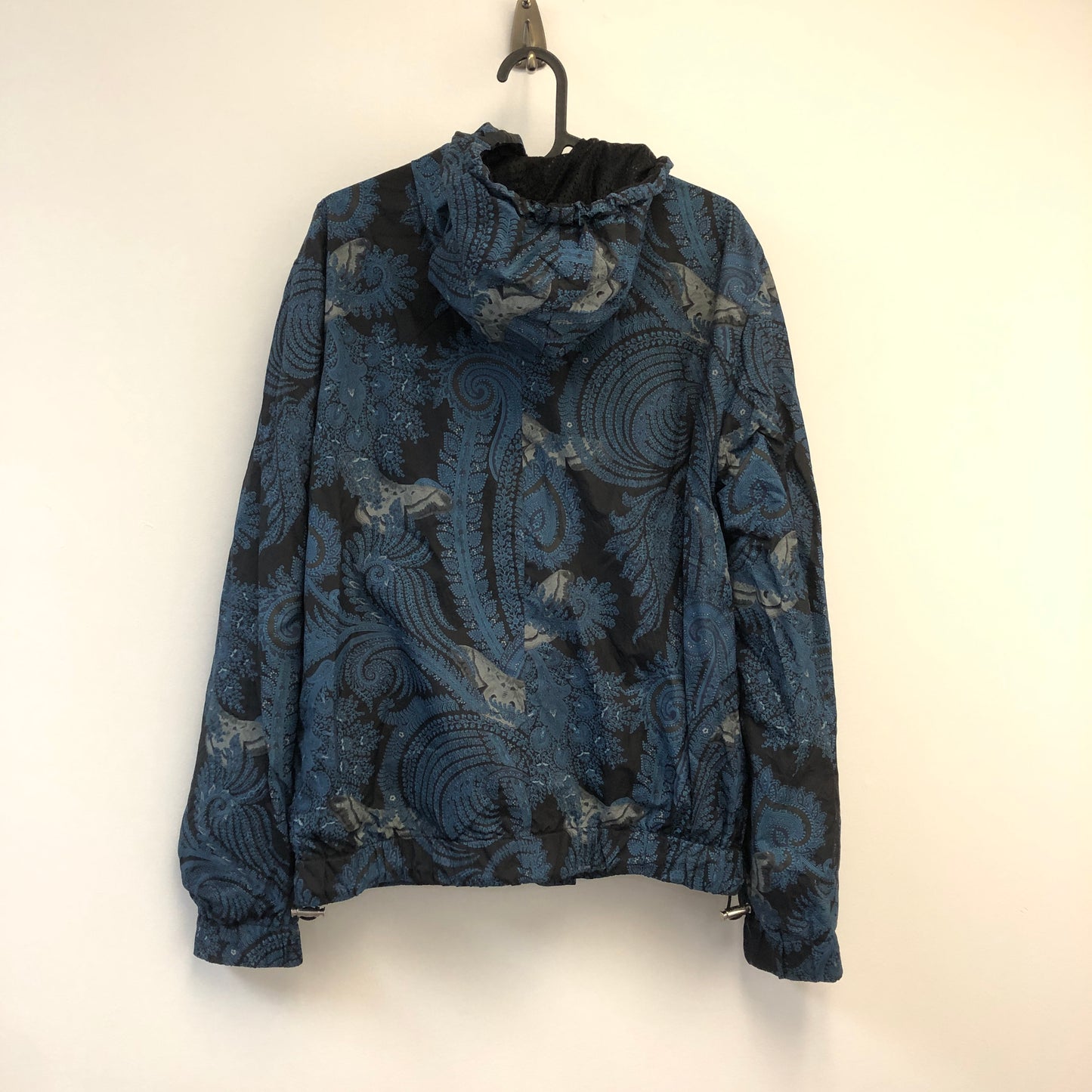 Givenchy Black/Blue Paisley Print Windbreaker Jacket Size S
