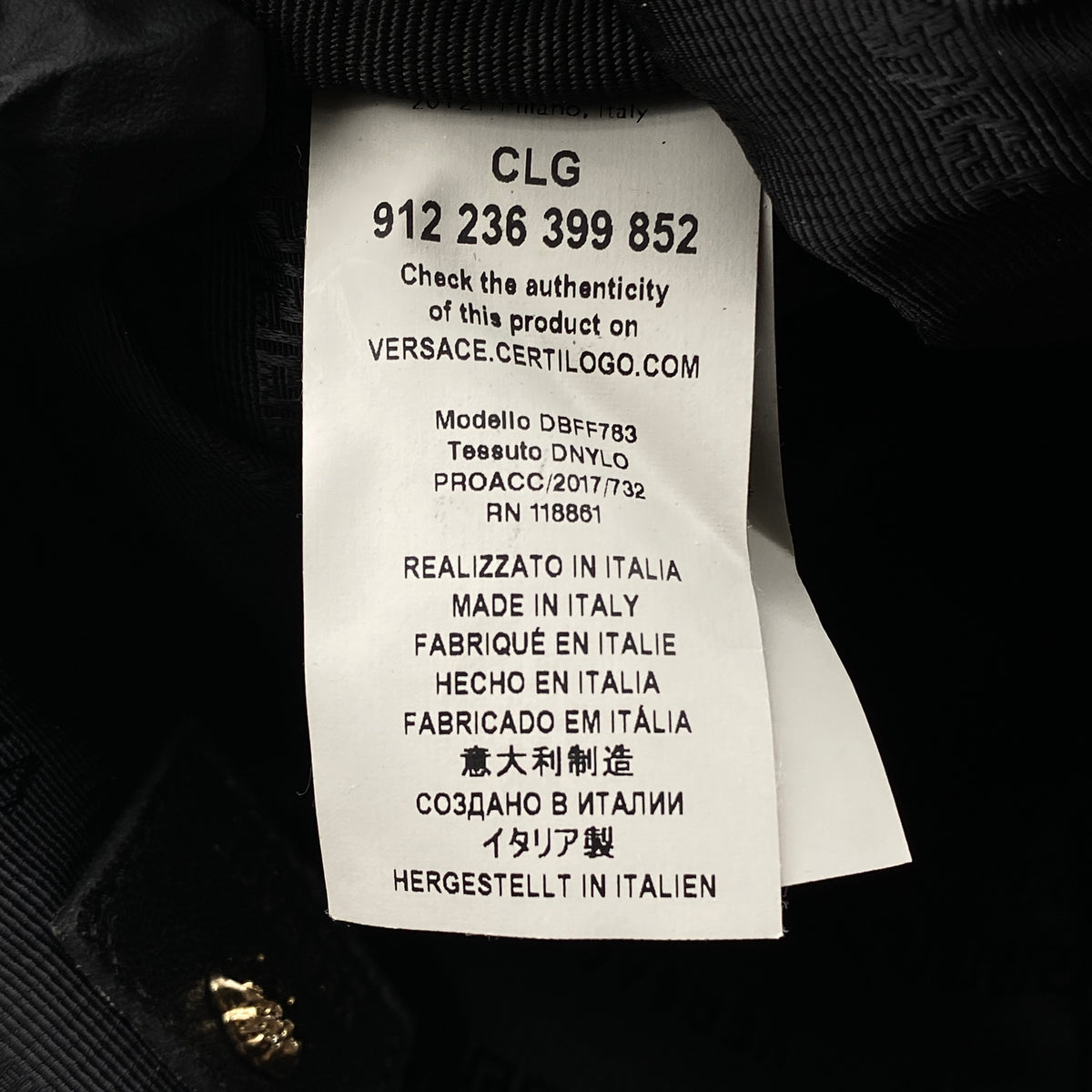 Versace Medusa Logo Mini Backpack Black Nylon
