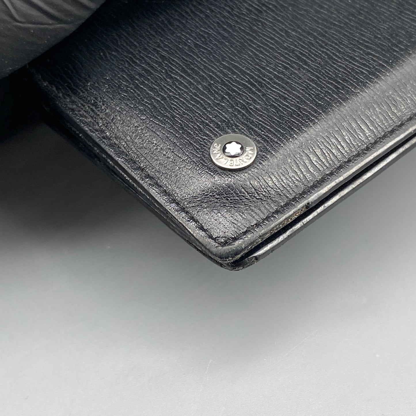 Montblanc Black Textured Leather Bifold Card Wallet
