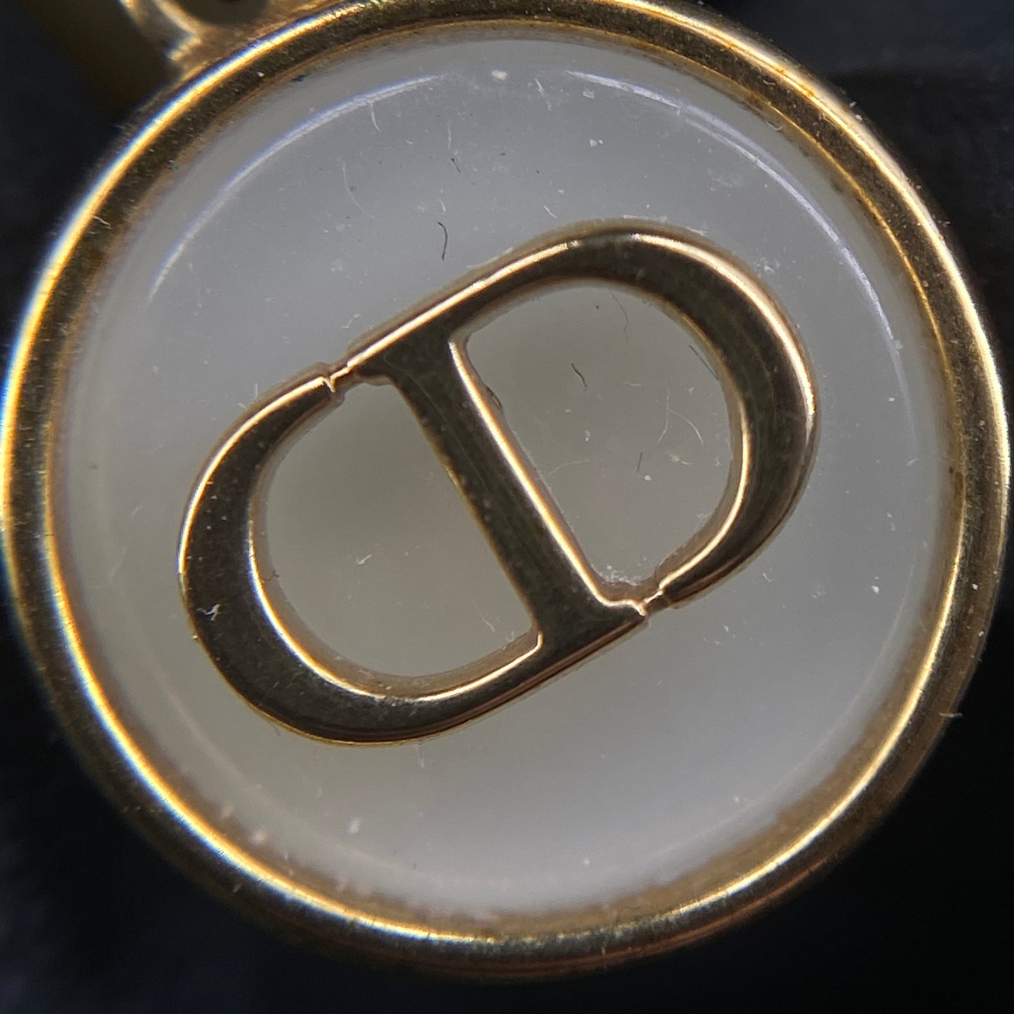 Christian Dior Gold‑Tone Faux Pearl Tribales Earrings