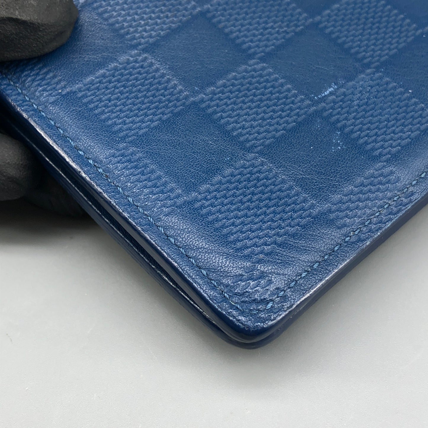Louis Vuitton Blue Damier Infini Leather Long Wallet
