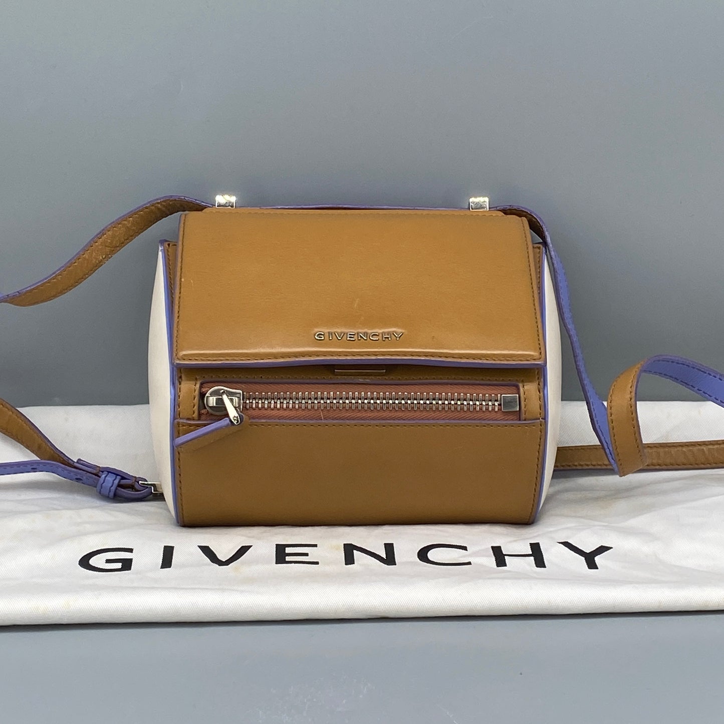 Givenchy Pandora Pure Crossbody Bag Caramel Purple White
