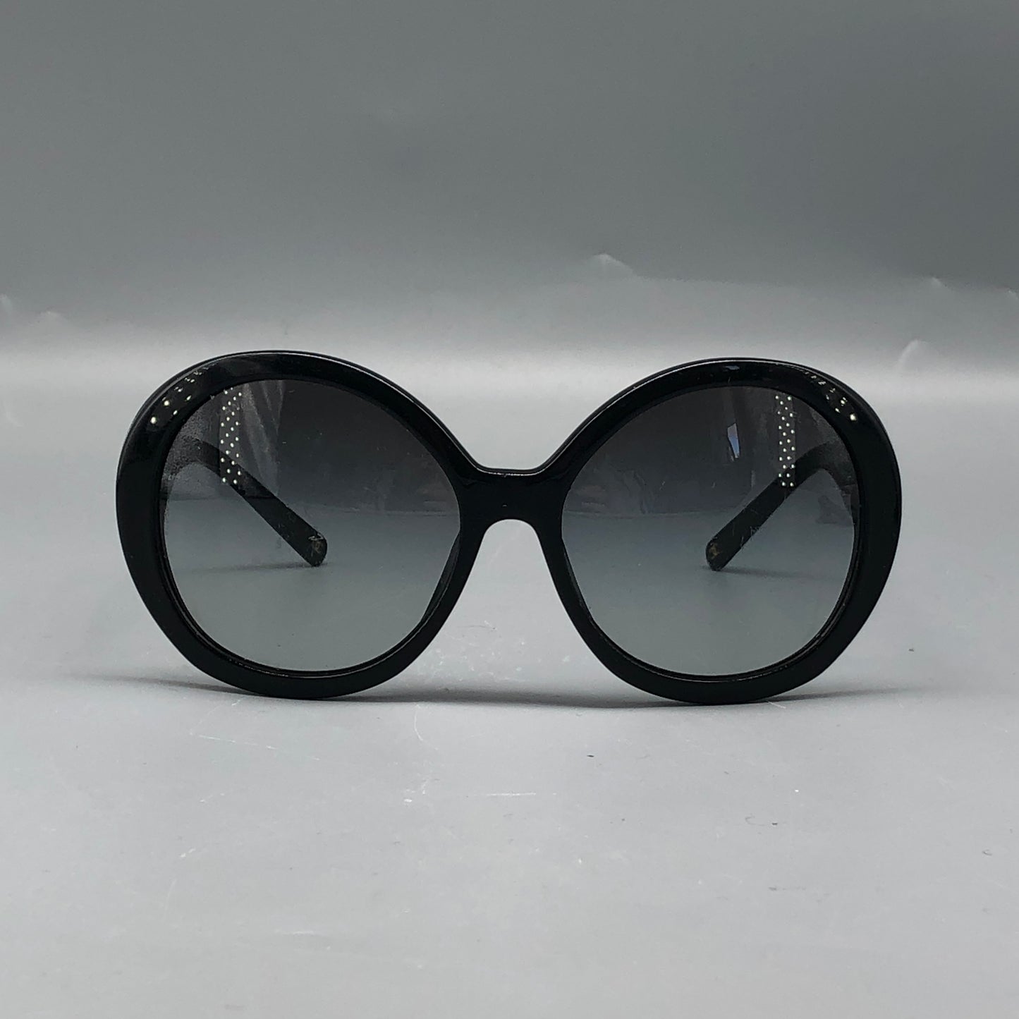 Chanel Round Pearl Detail Sunglasses Black
