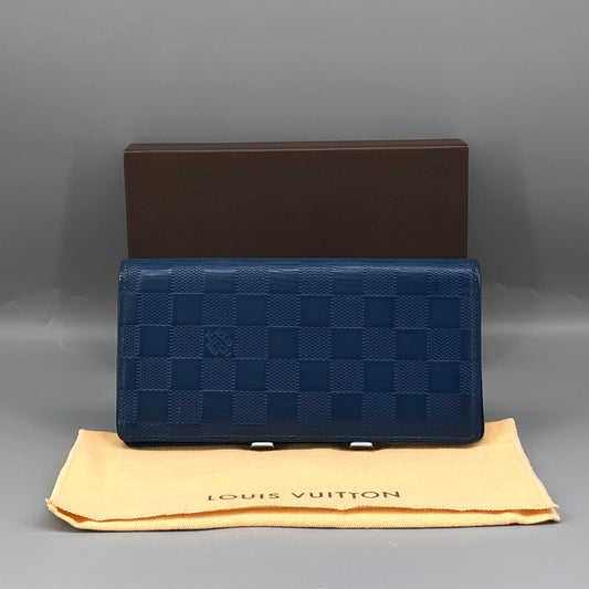 Louis Vuitton Blue Damier Infini Leather Long Wallet