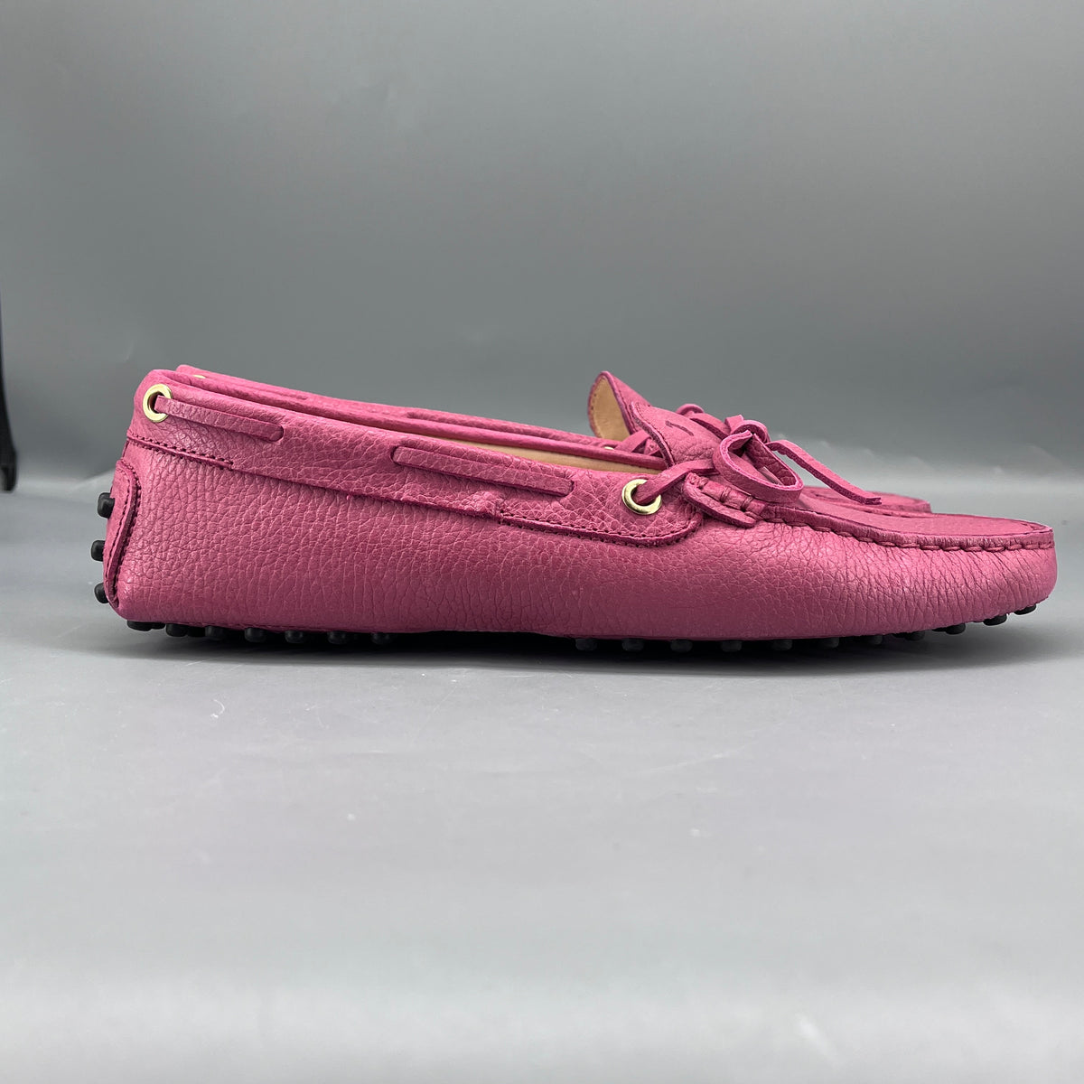 Tod's Pink Leather Driving Loafers size 37