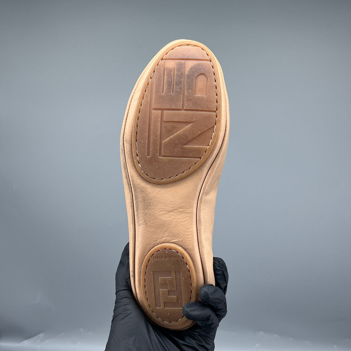 Fendi Nude Leather Ballet Flats size 37.5