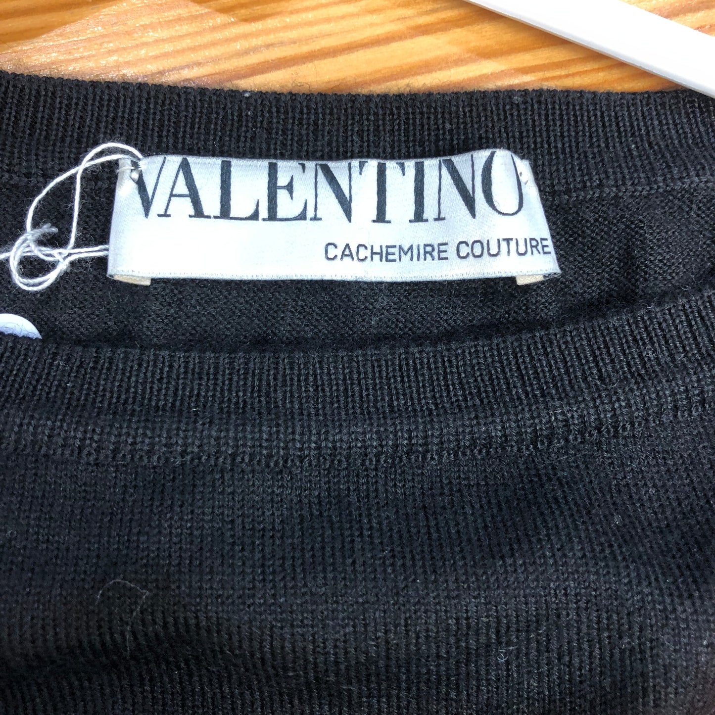 Valentino Black/White Contrast Peplum Long Sleeve Top Size M