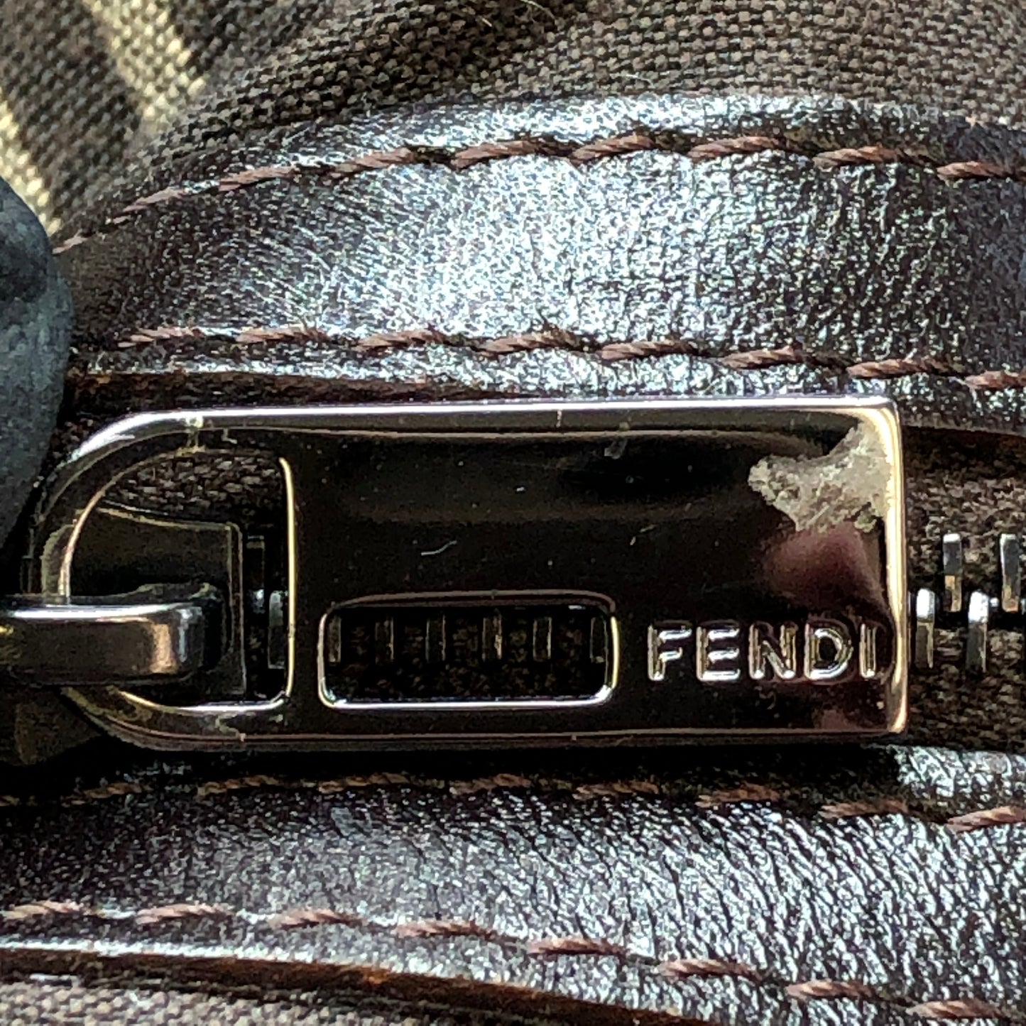 Fendi Zucca Shoulder Bag Brown