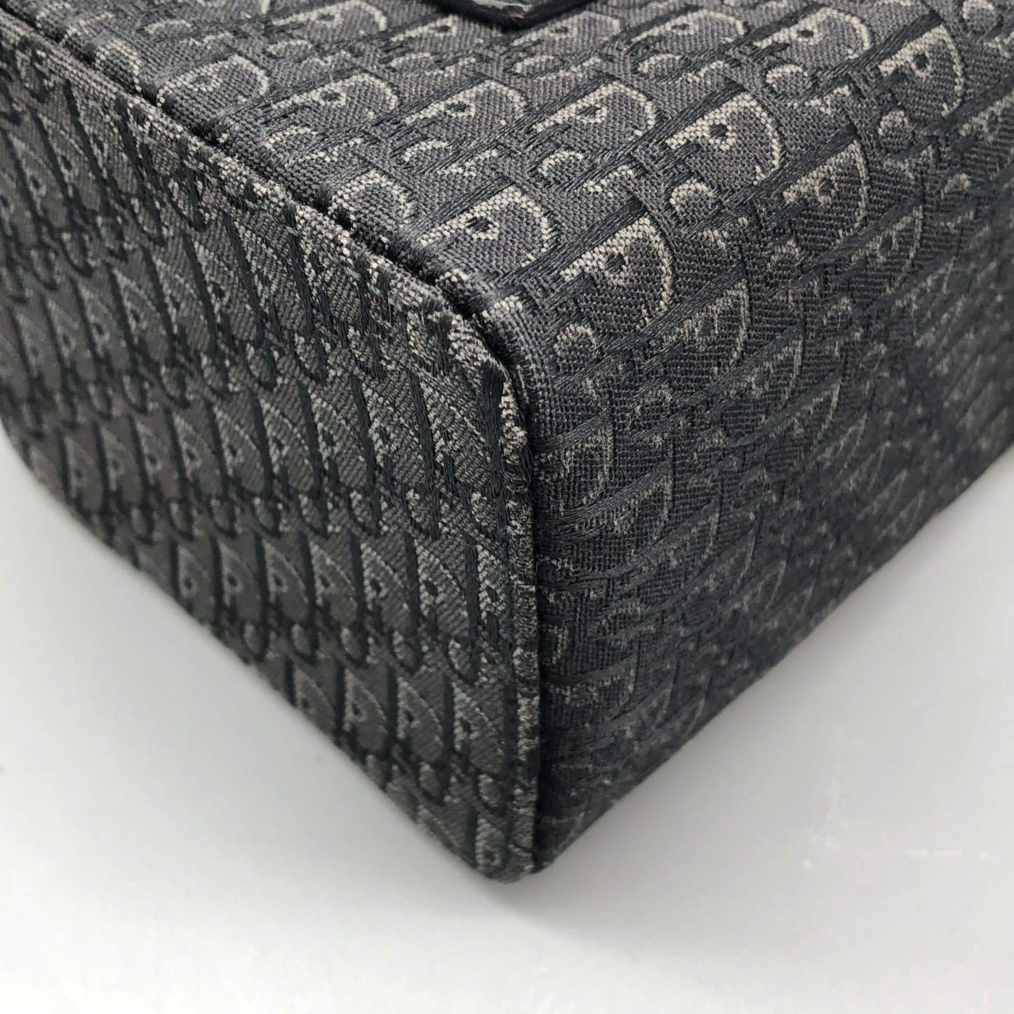Christian Dior Black Oblique Canvas Box Bag