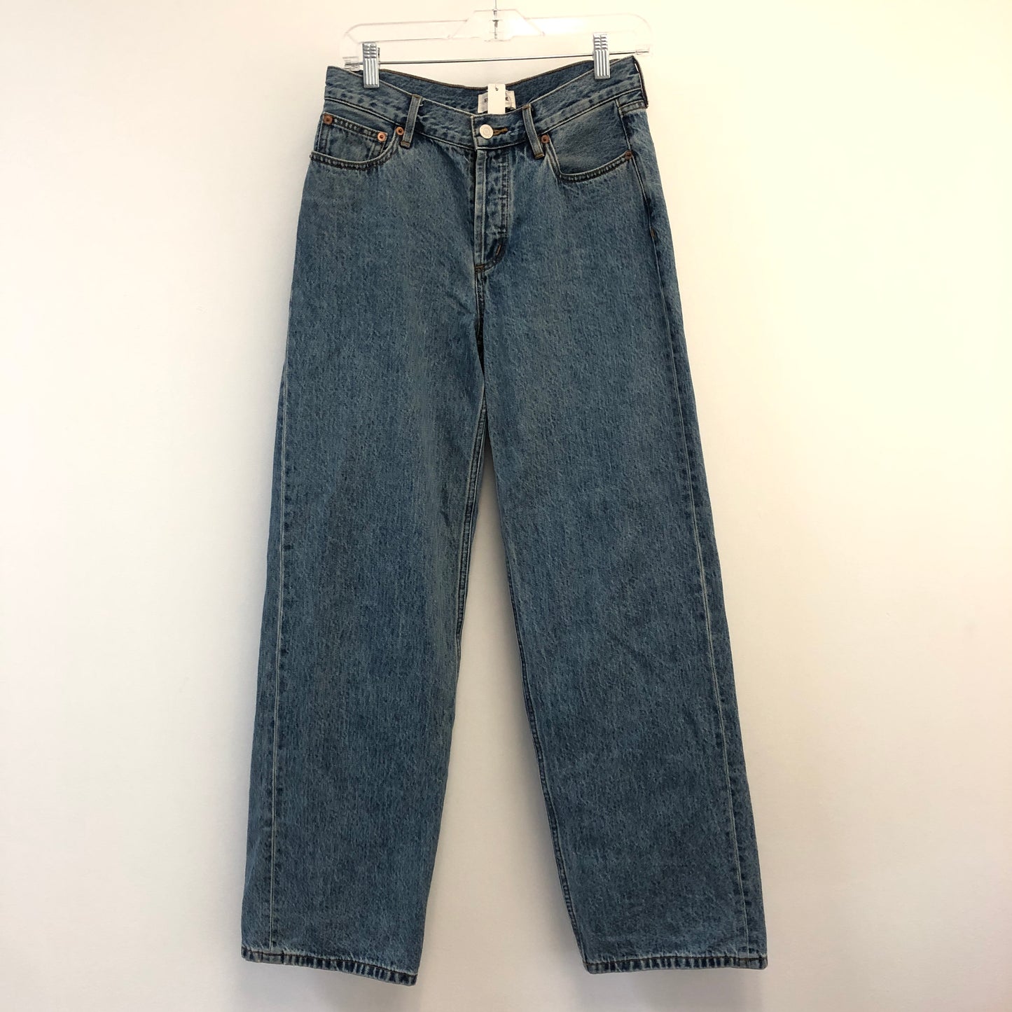 Still Here High-Waisted Straight Leg Jeans 26 Blue Denim