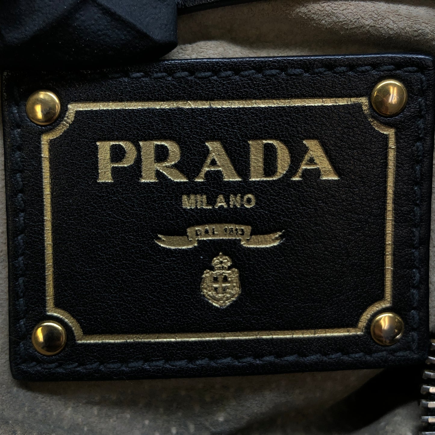 Prada Black Leather Hobo Bag