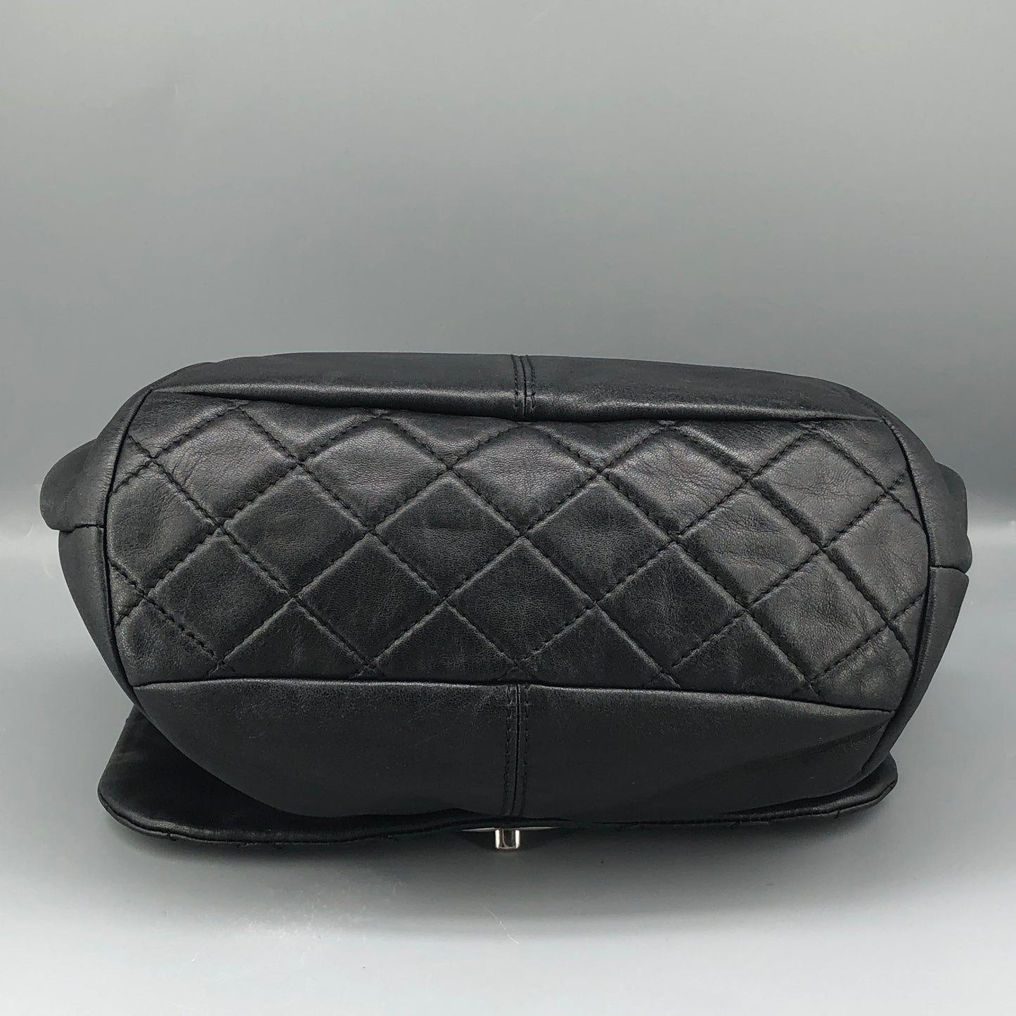 Chanel Lambskin Quilted Large Trianon Messenger Flap Black
