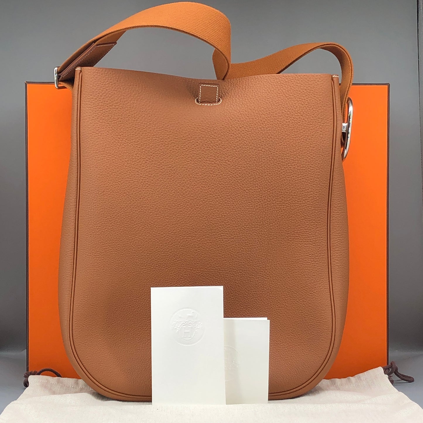Hermes 2024 Ancrage Crossbody Shoulder Bag Gold