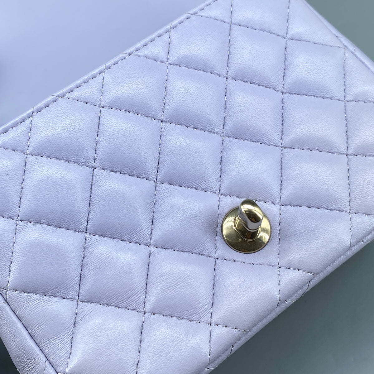 Chanel Classic Quilted Flap Mini Bag Lavendar Lambskin Leather
