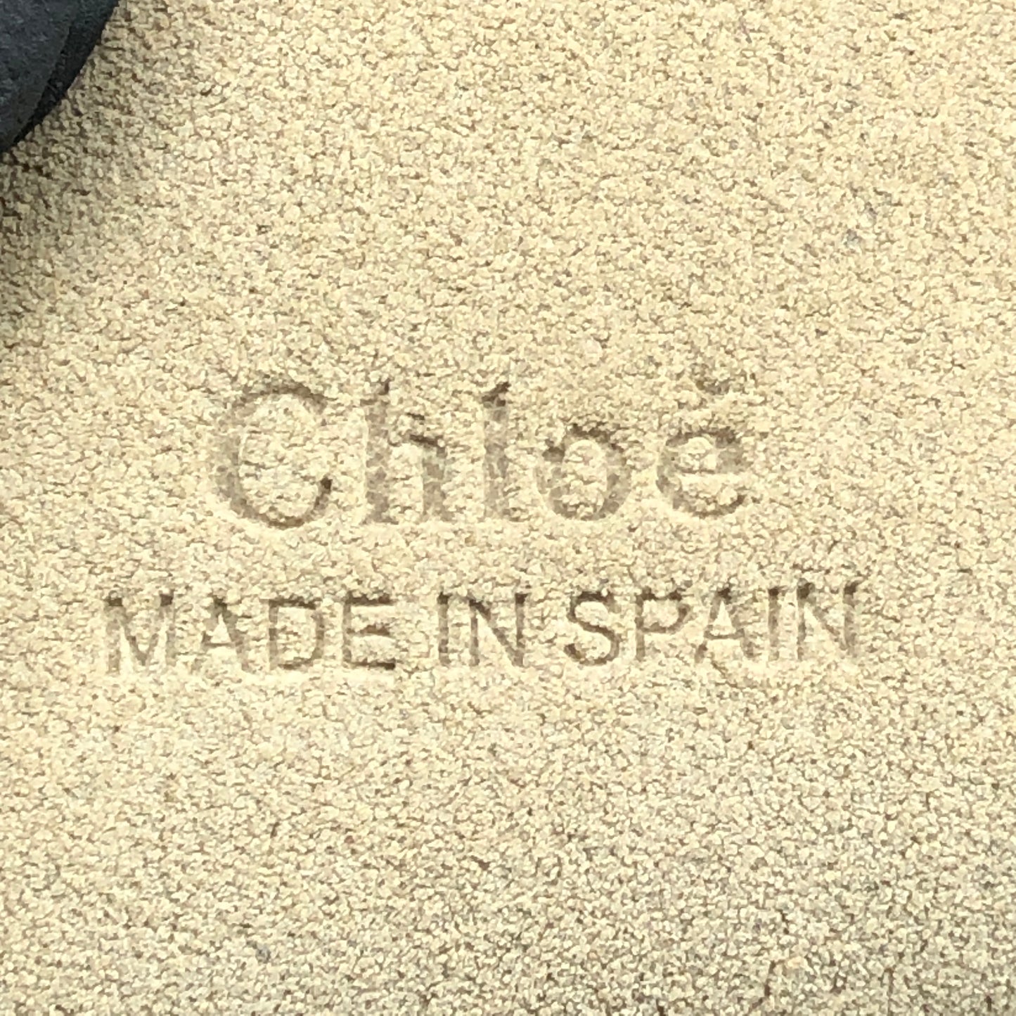 Chloe Faye Medium Suede & Leather Shoulder Bag Beige