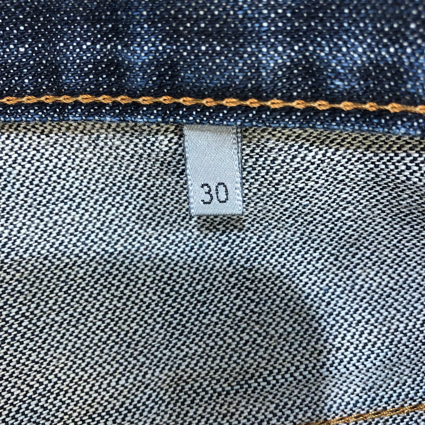 Christian Dior Dark Navy Distressed Straight Leg Denim Jeans Size 30