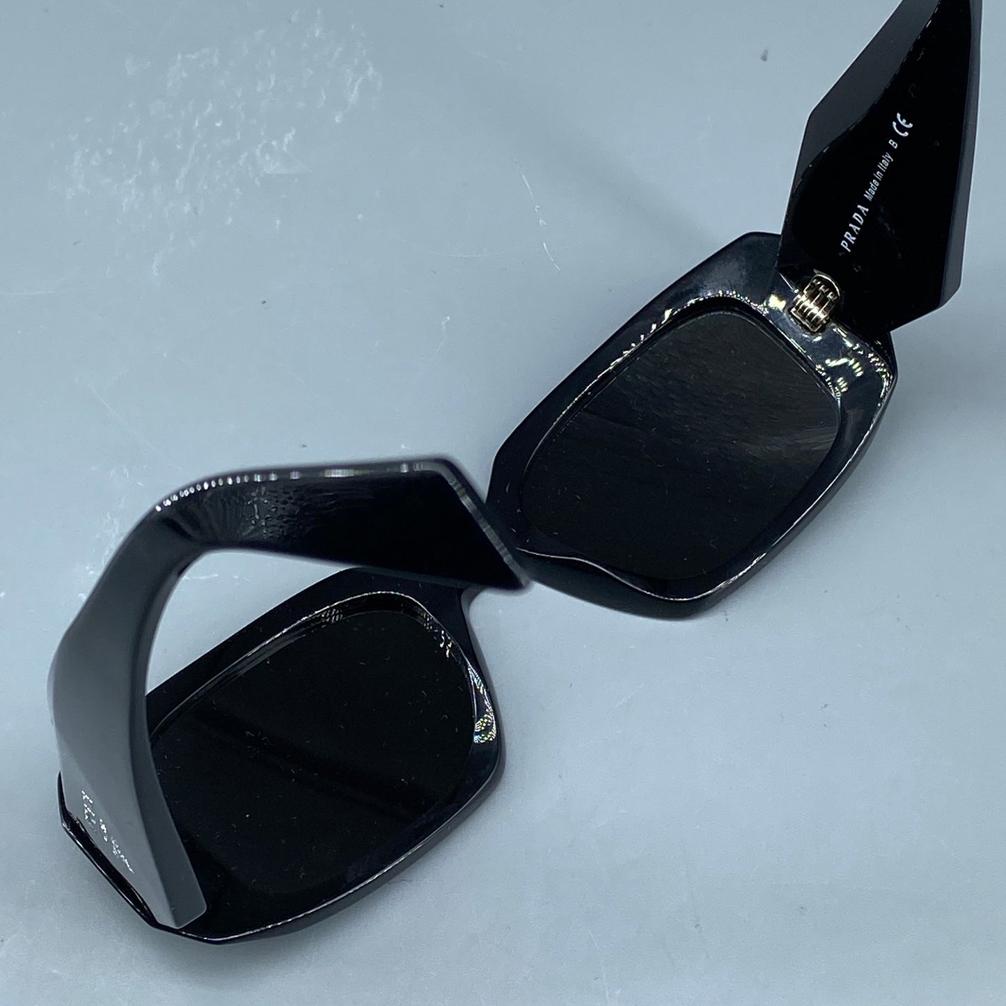 Prada Black Rectangular Frame Sunglasses 145mm