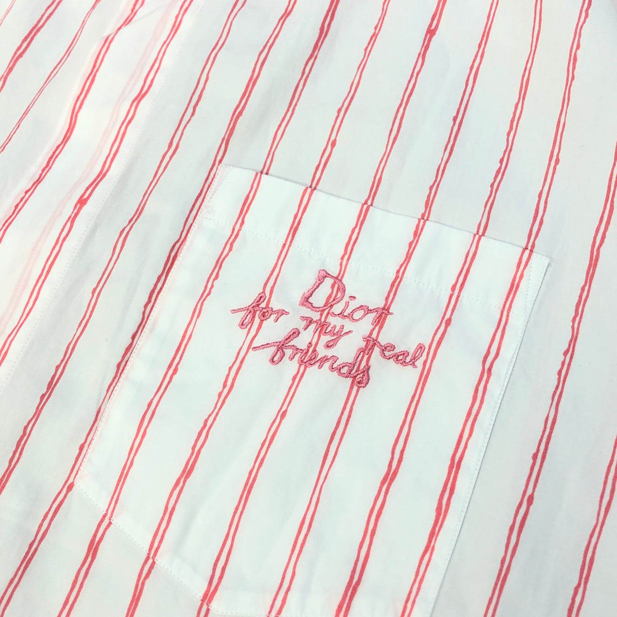 Christian Dior And HYLTON NEL Oversized Pink White Shirt size 39