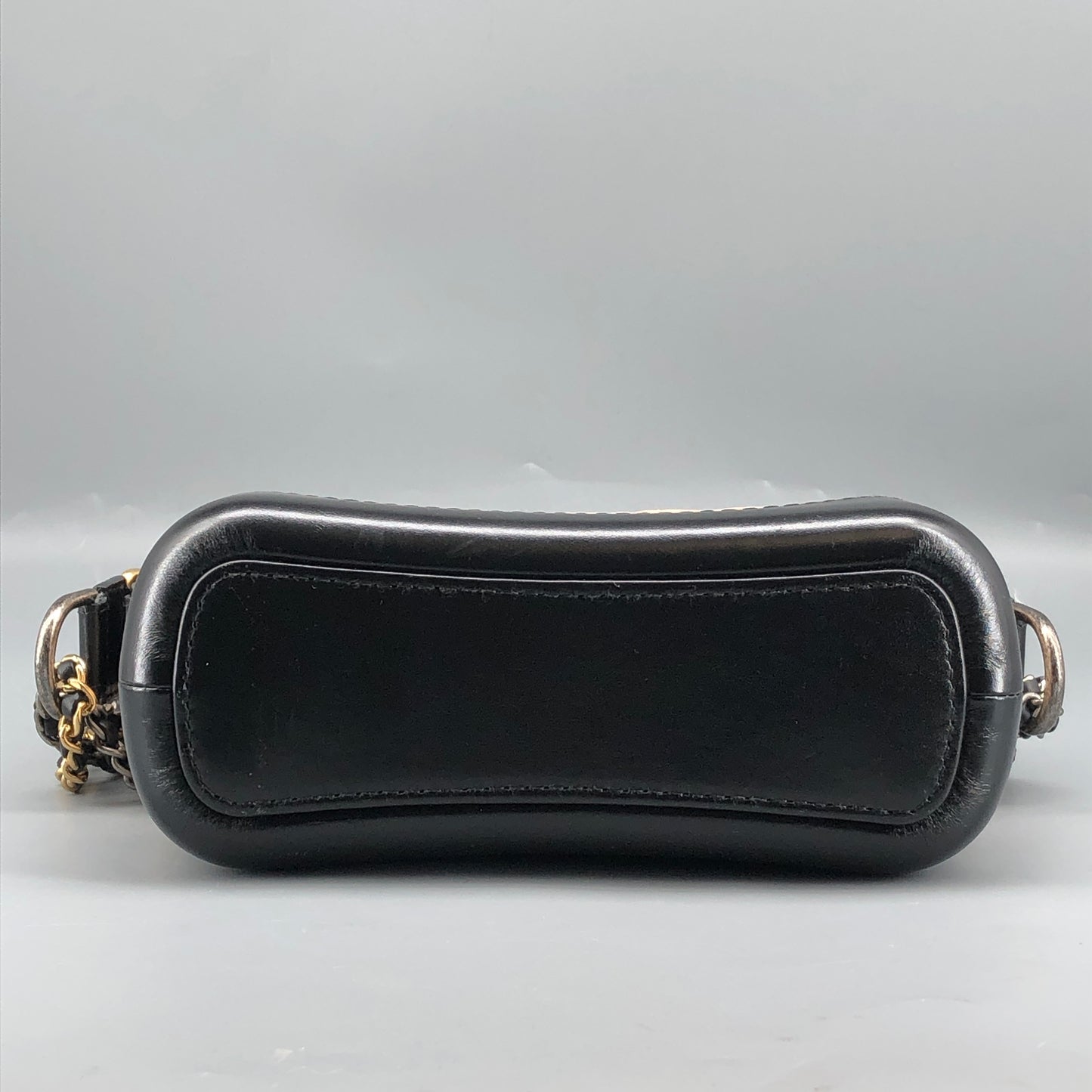 Chanel Aged Calfskin Quilted Small Gabrielle Hobo Beige Black