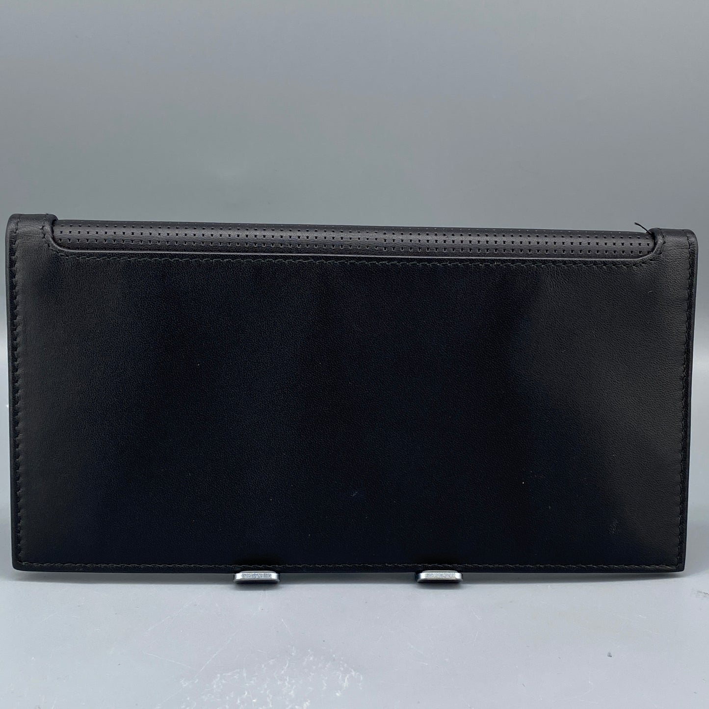 Ferragamo Black Smooth Leather Bi-fold Long Wallet