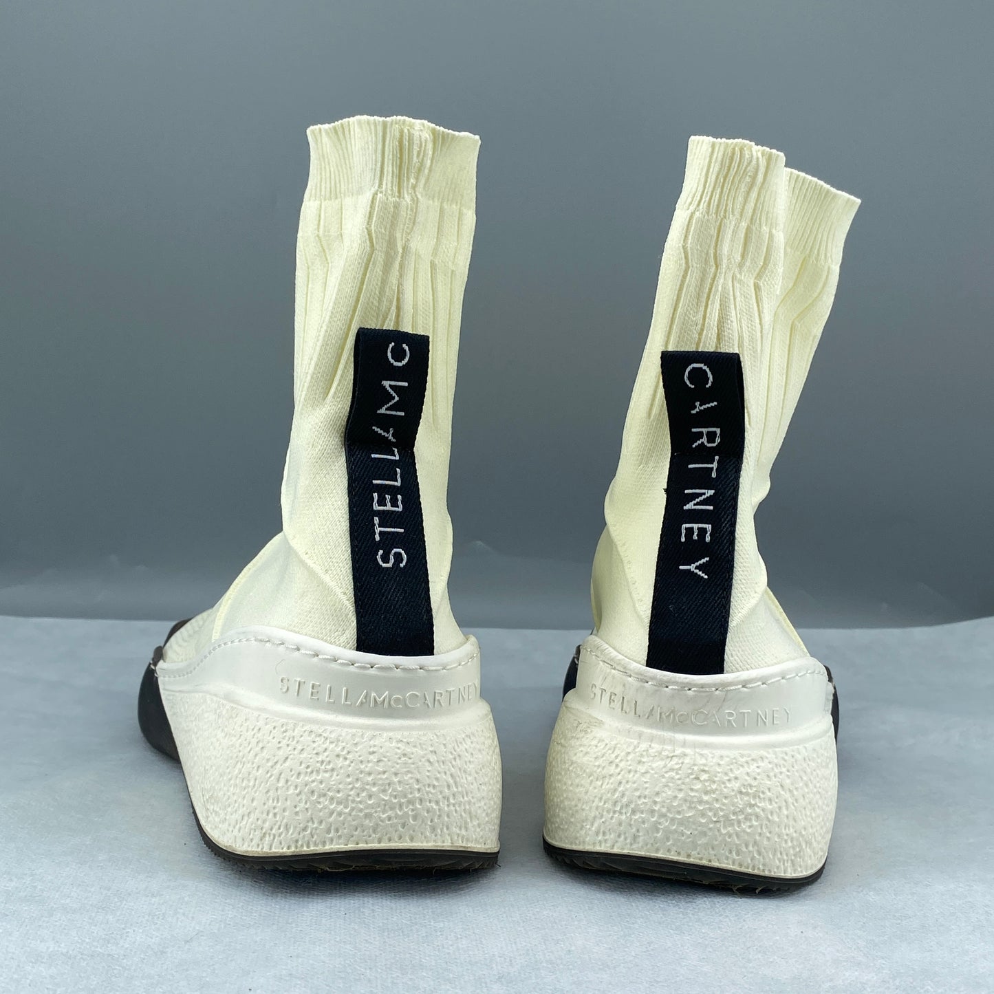 Stella McCartney Cream Knit Sock Women's Shoes Size 36