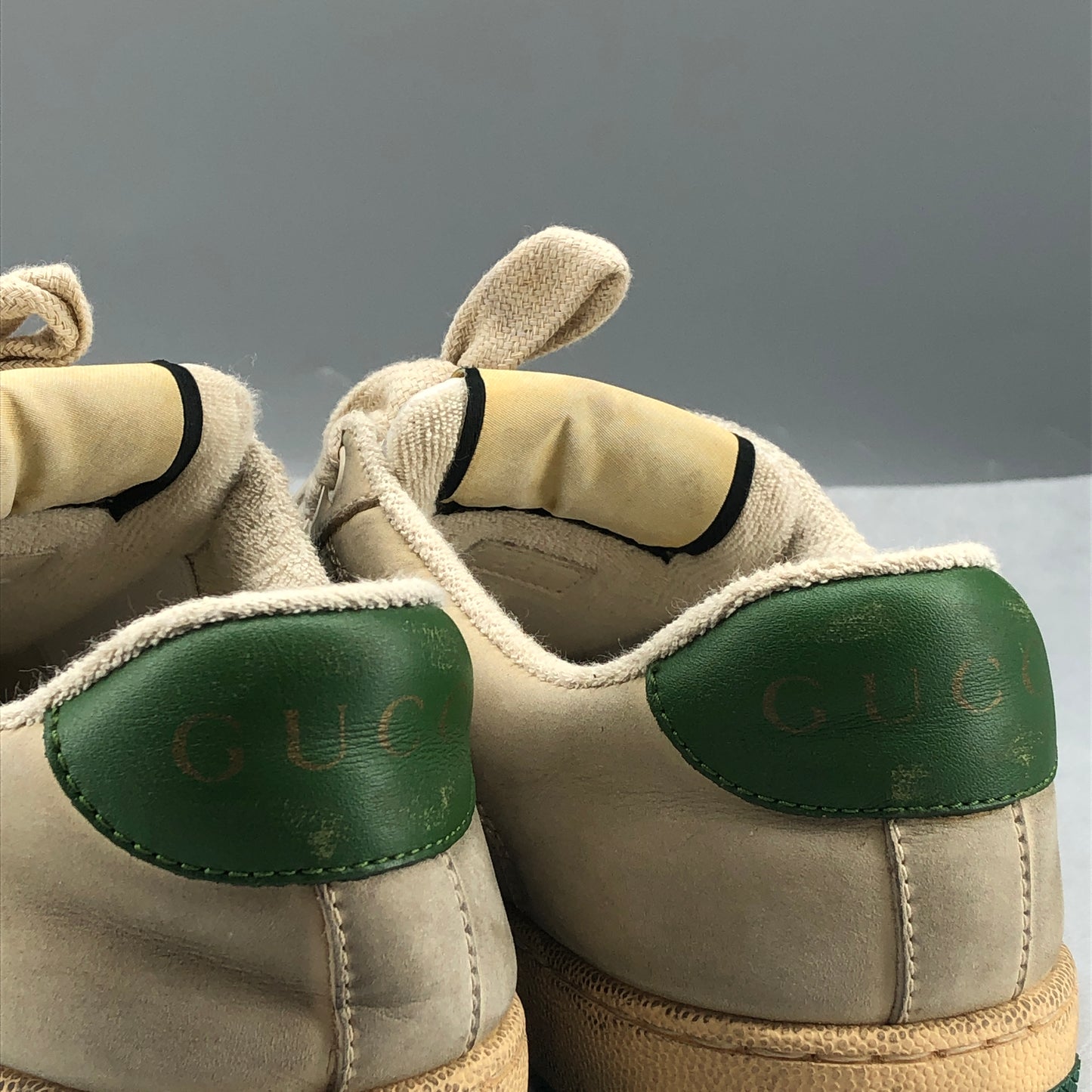 Gucci Ace Web Stripe Sneakers White Green Women’s Size 35.5