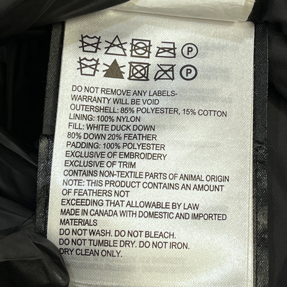 Canada Goose Black Parka Size M