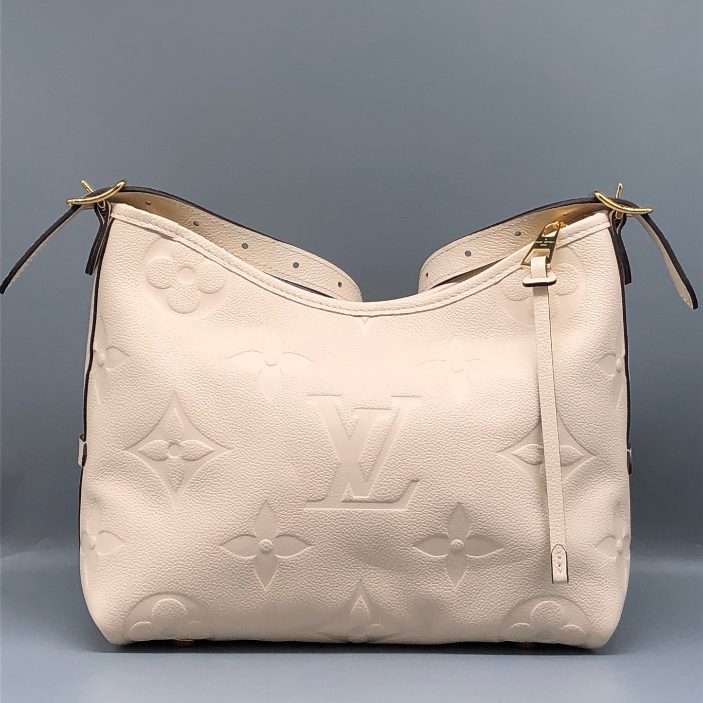 Louis Vuitton Carryall PM Monogram Empreinte Shoulder Bag Cream