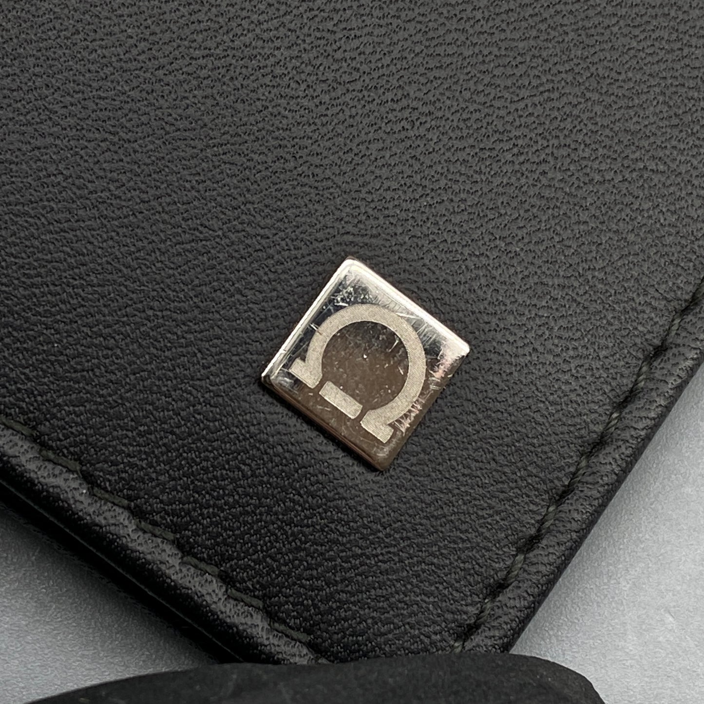 Ferragamo Black Smooth Leather Bi-fold Long Wallet