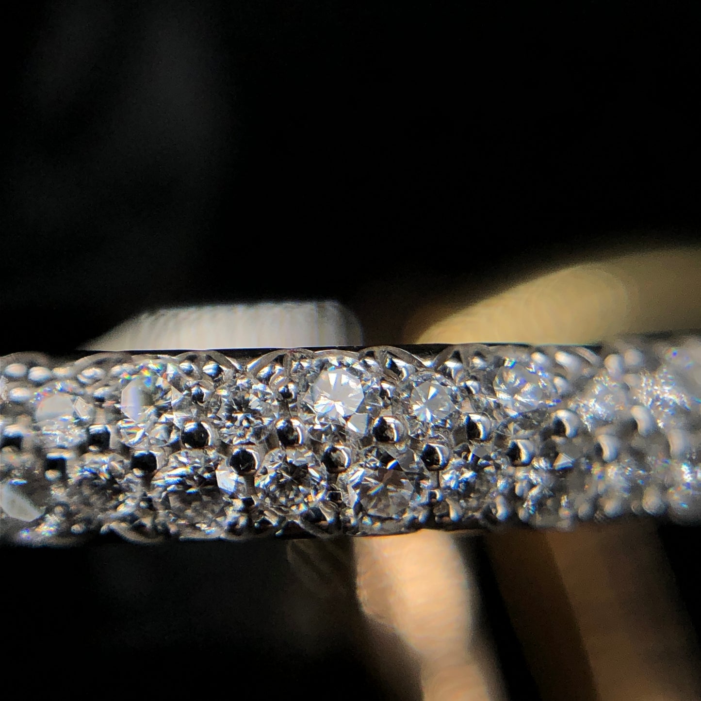 Cartier Trinity AU750 Yellow Gold Diamond Three Interlocking Ring Size 50mm