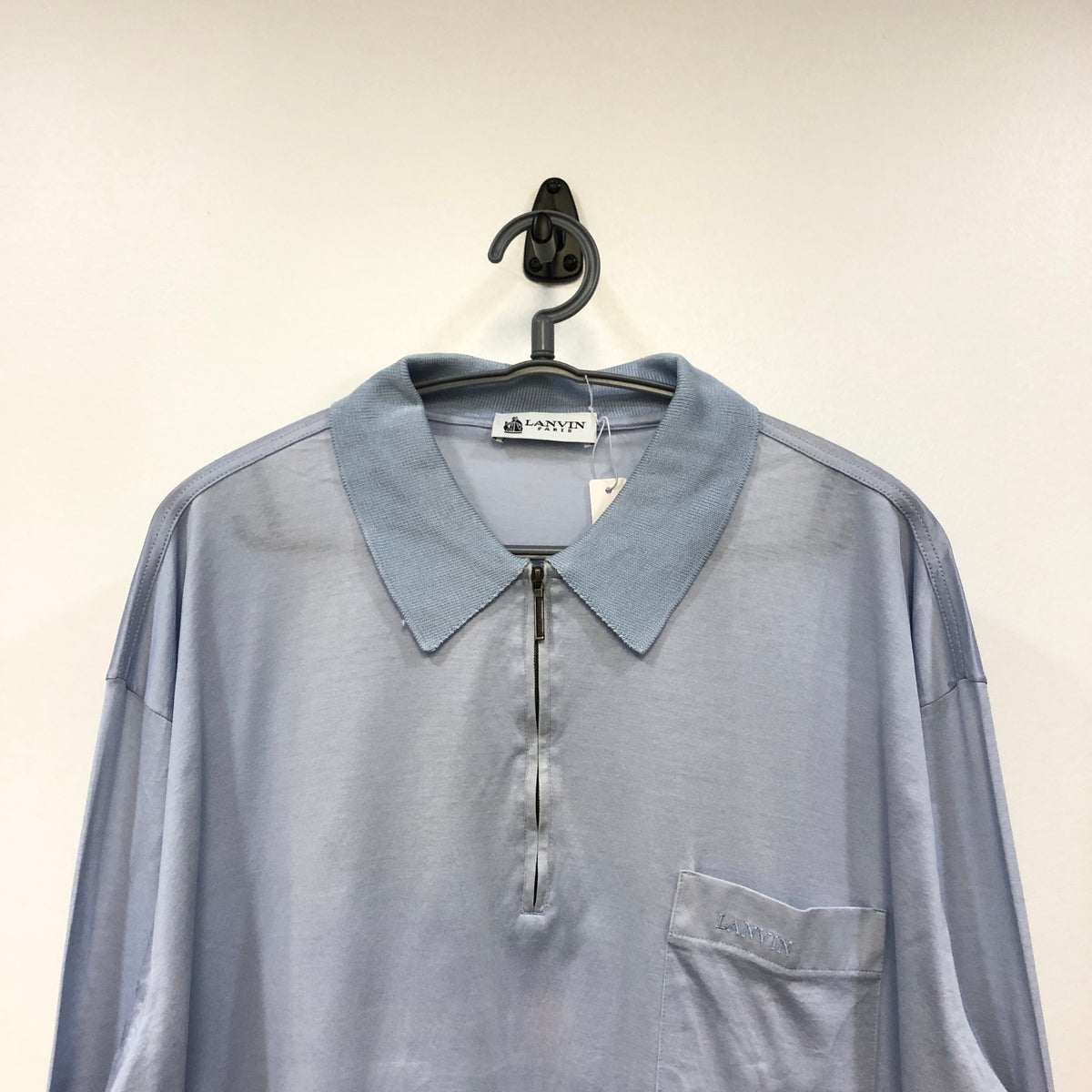 Lanvin Dusty Blue Long Sleeve Shirt Size XL