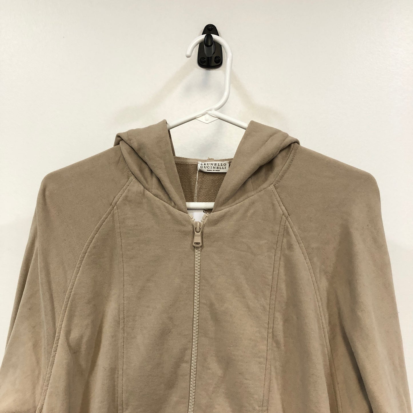 Brunello Cucinelli Biscotti Camel Zip Hoodie Size M