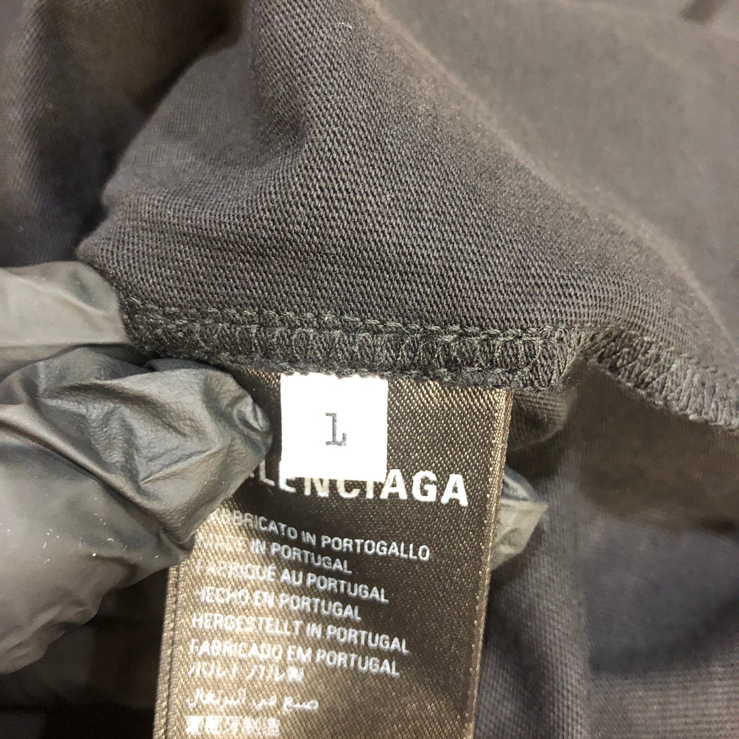 Balenciaga Fire Logo Distressed T-Shirt L Black