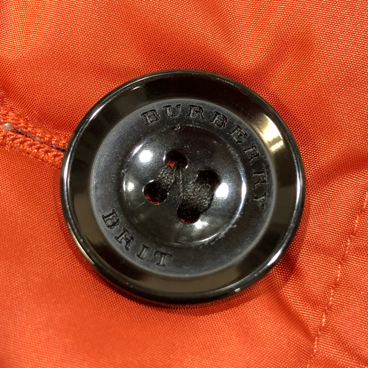 Burberry Quilted Double Breasted Coat S dusty orange