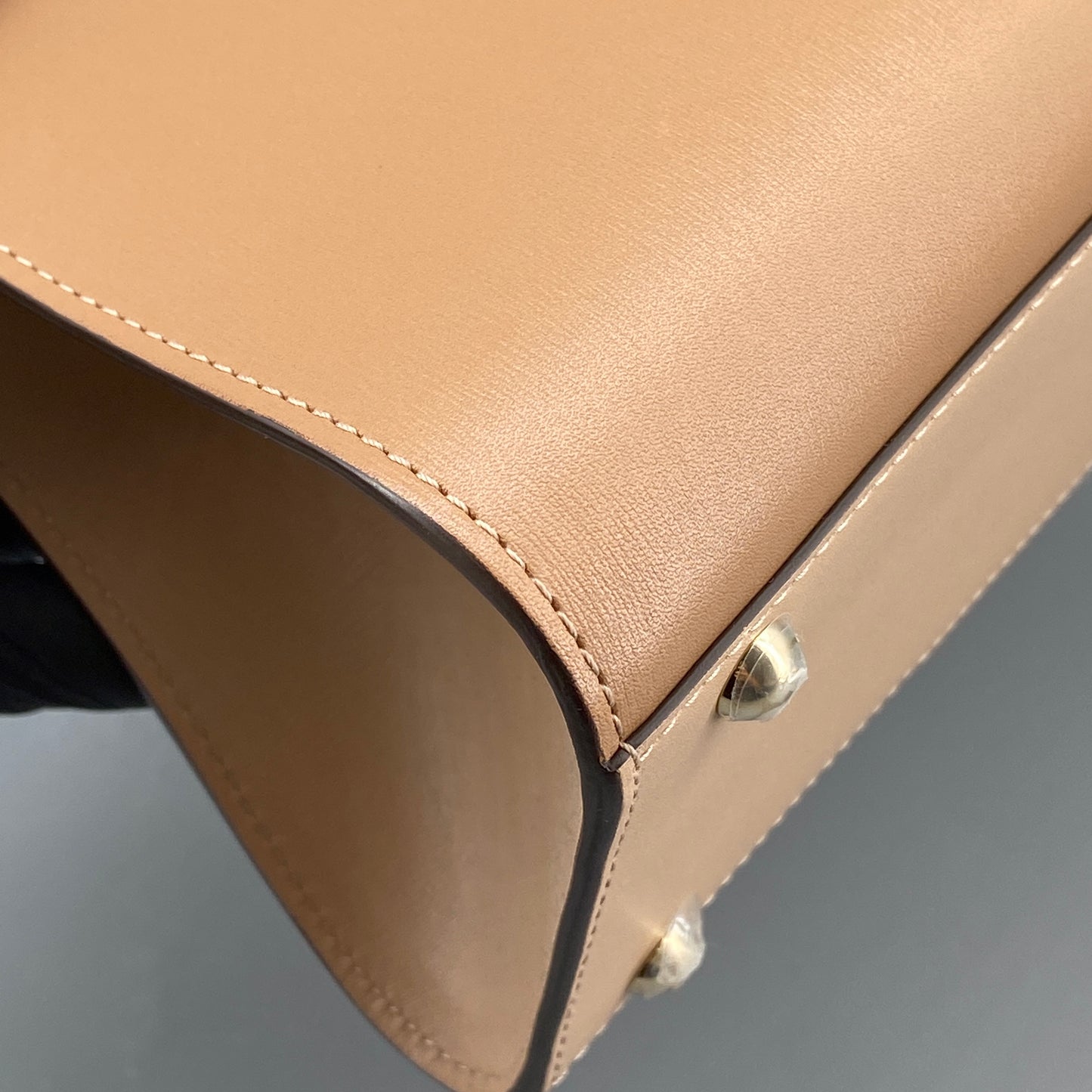 Delvaux Brilliant Nude Smooth Leather Top Handle Bag