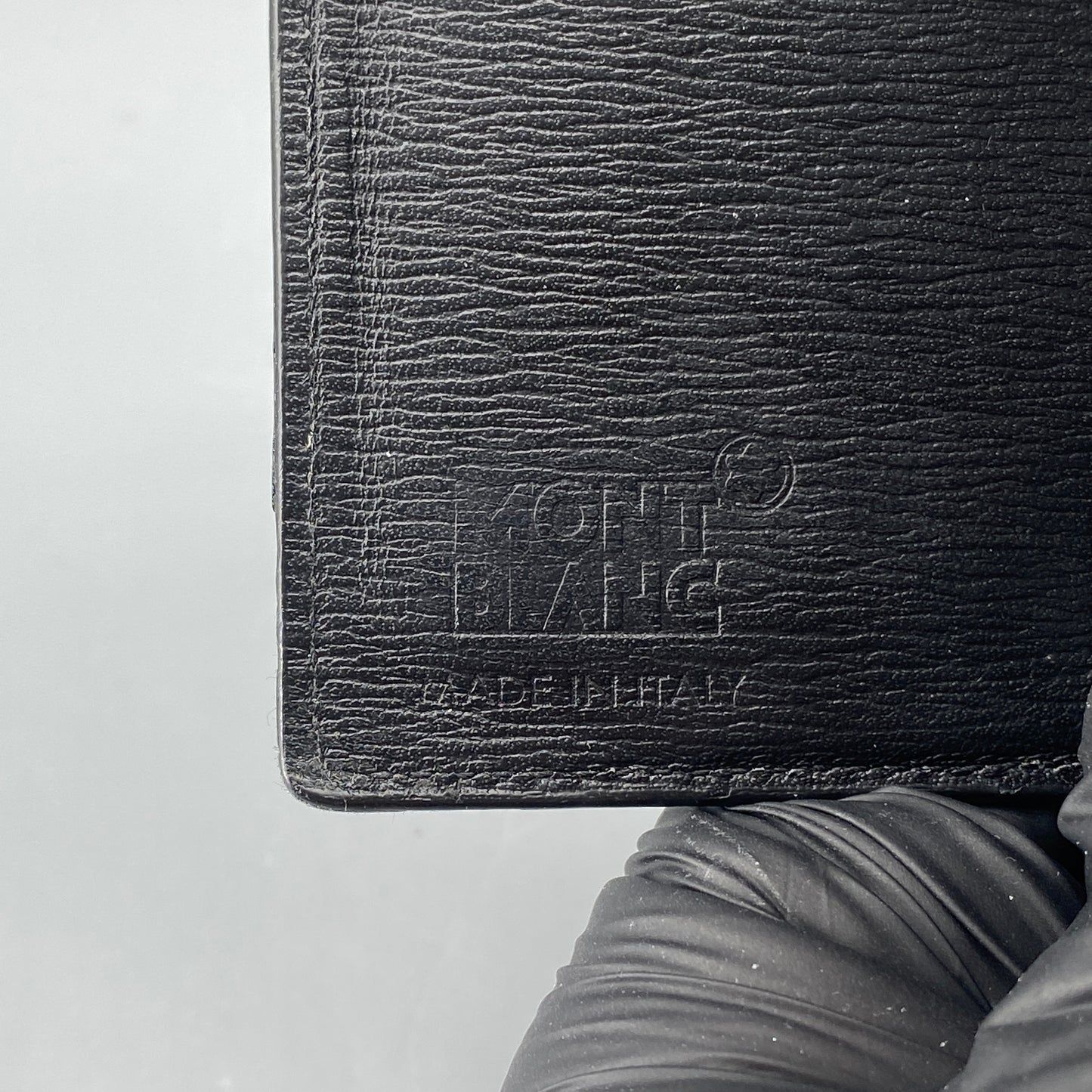 Montblanc Black Textured Leather Bifold Card Wallet