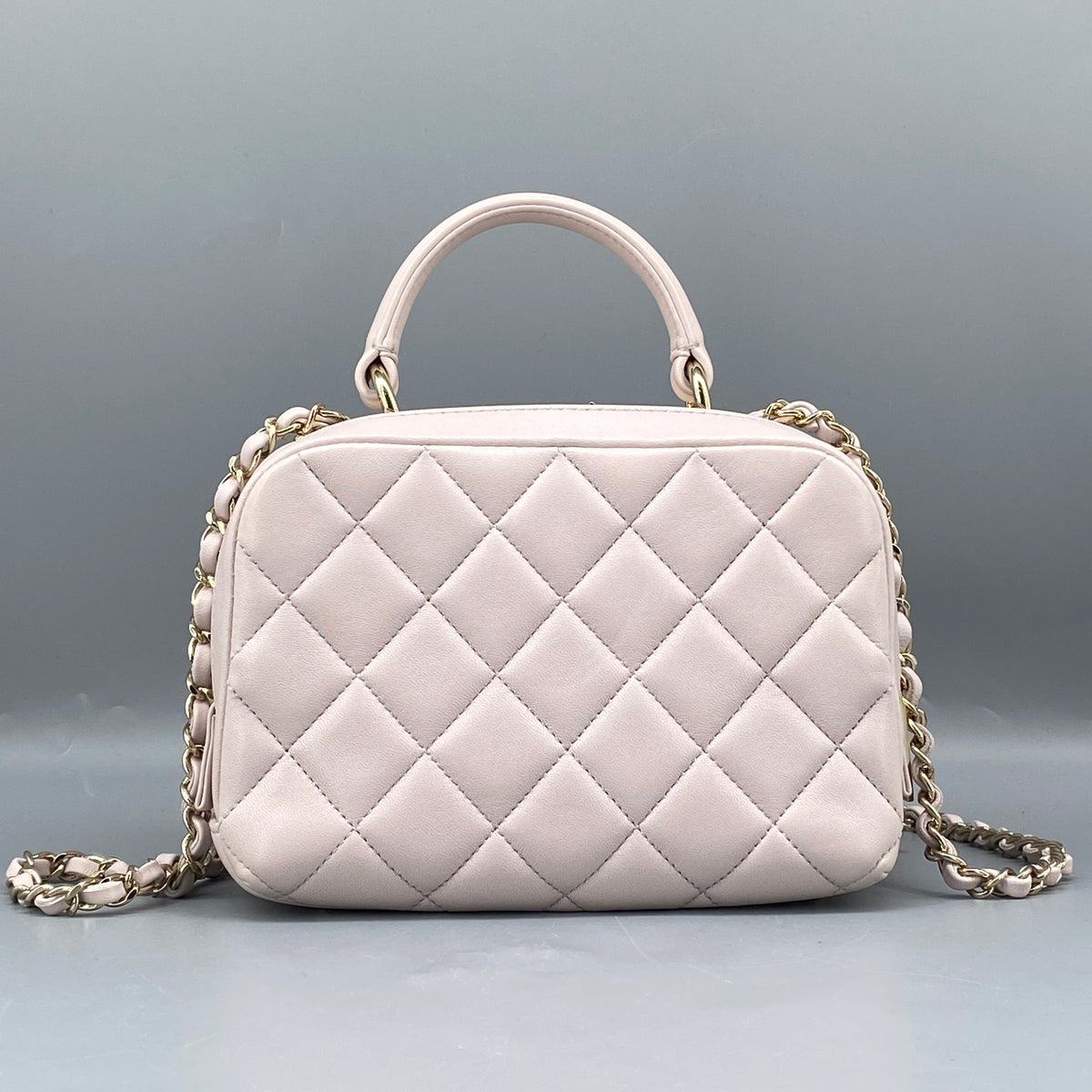 Chanel Lambskin Quilted Trendy CC Bowling Mini Bag blush pink