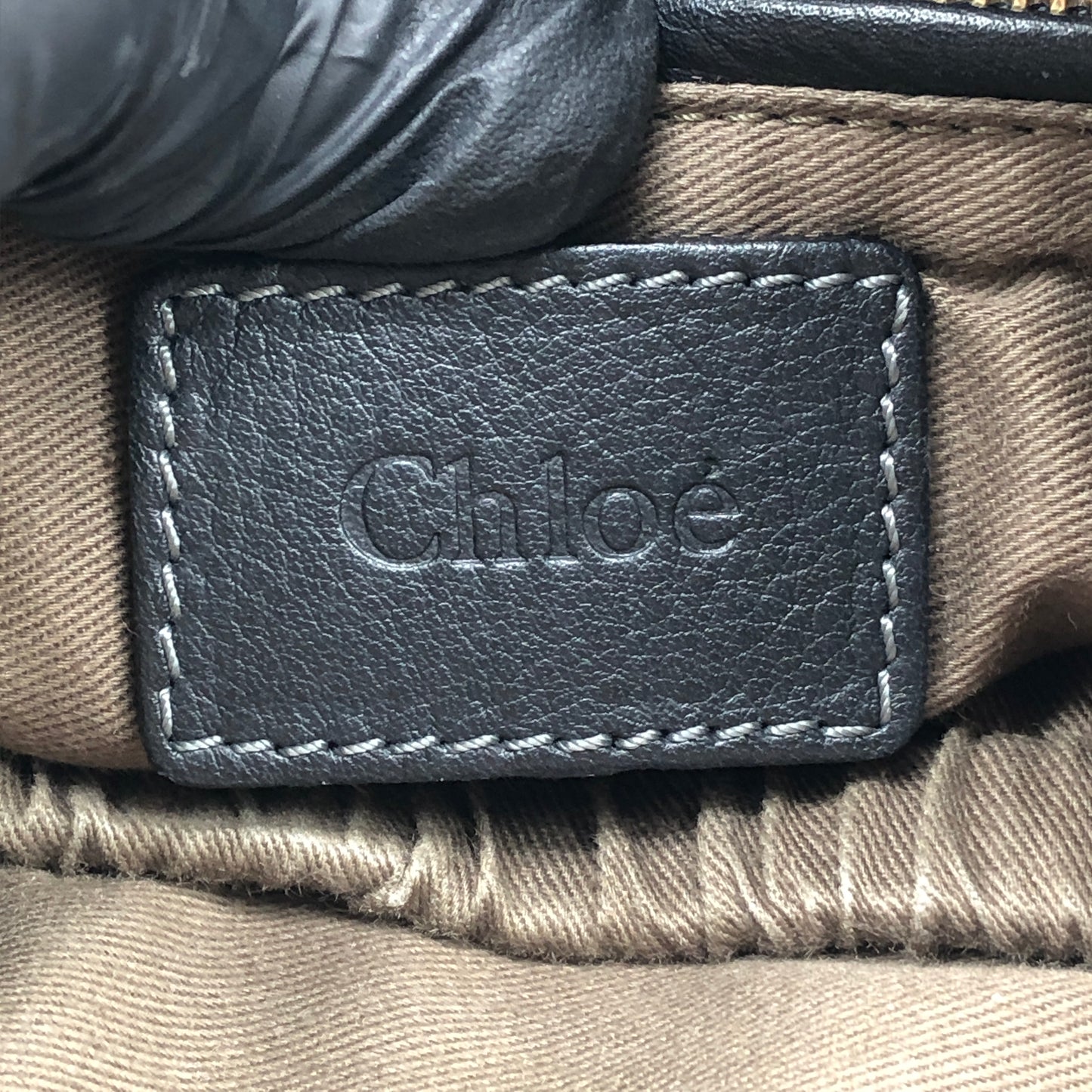 Chloe Black Marcie Large Grain Leather Tote Bag
