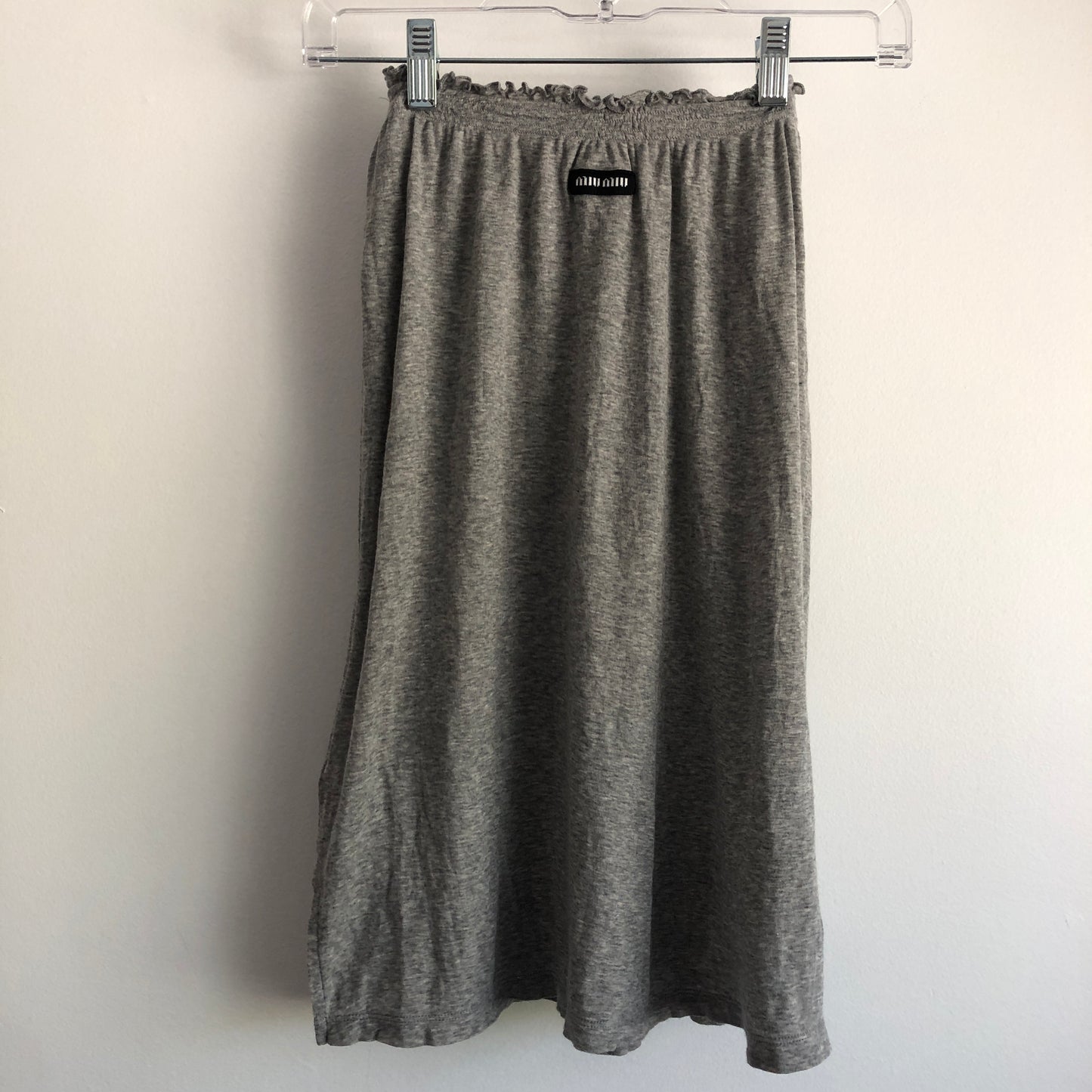 Miu Miu Grey Cotton Camisole & Midi Skirt Set Size XS