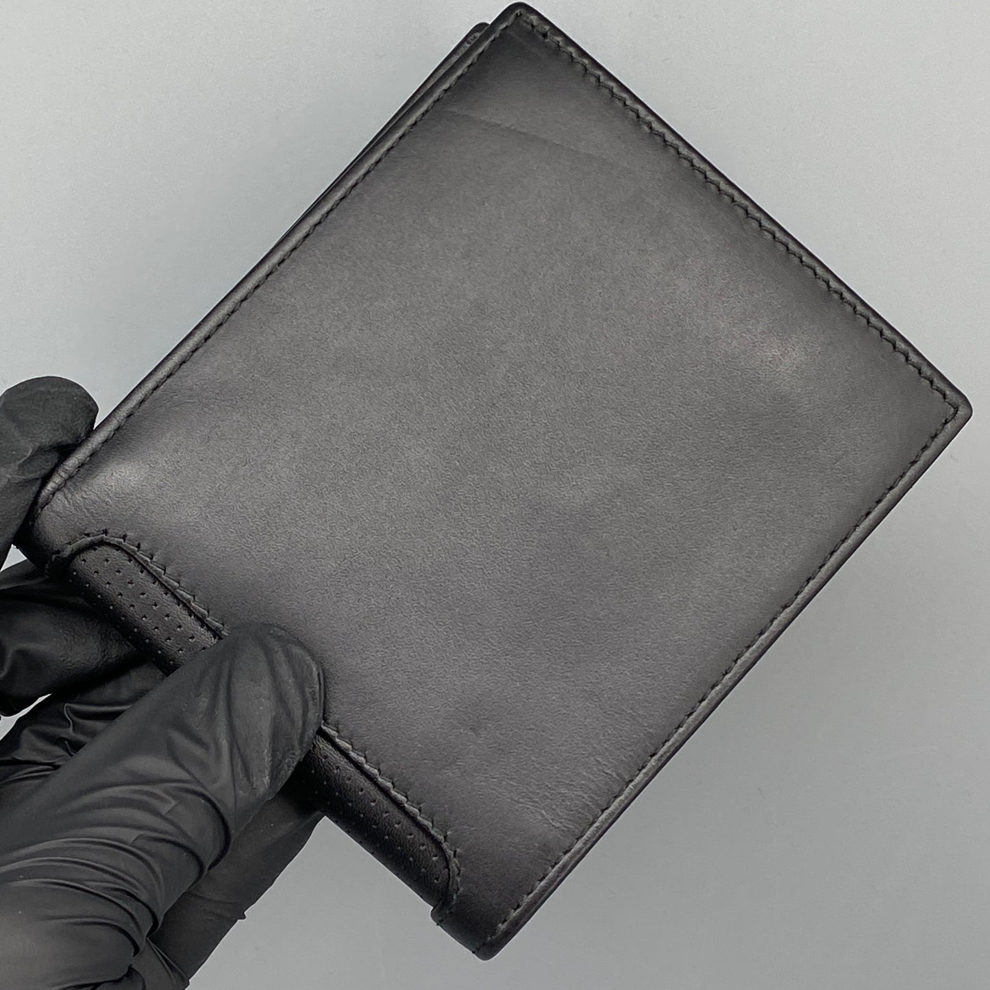 Ferragamo Black Smooth Leather Bi-fold Short Wallet
