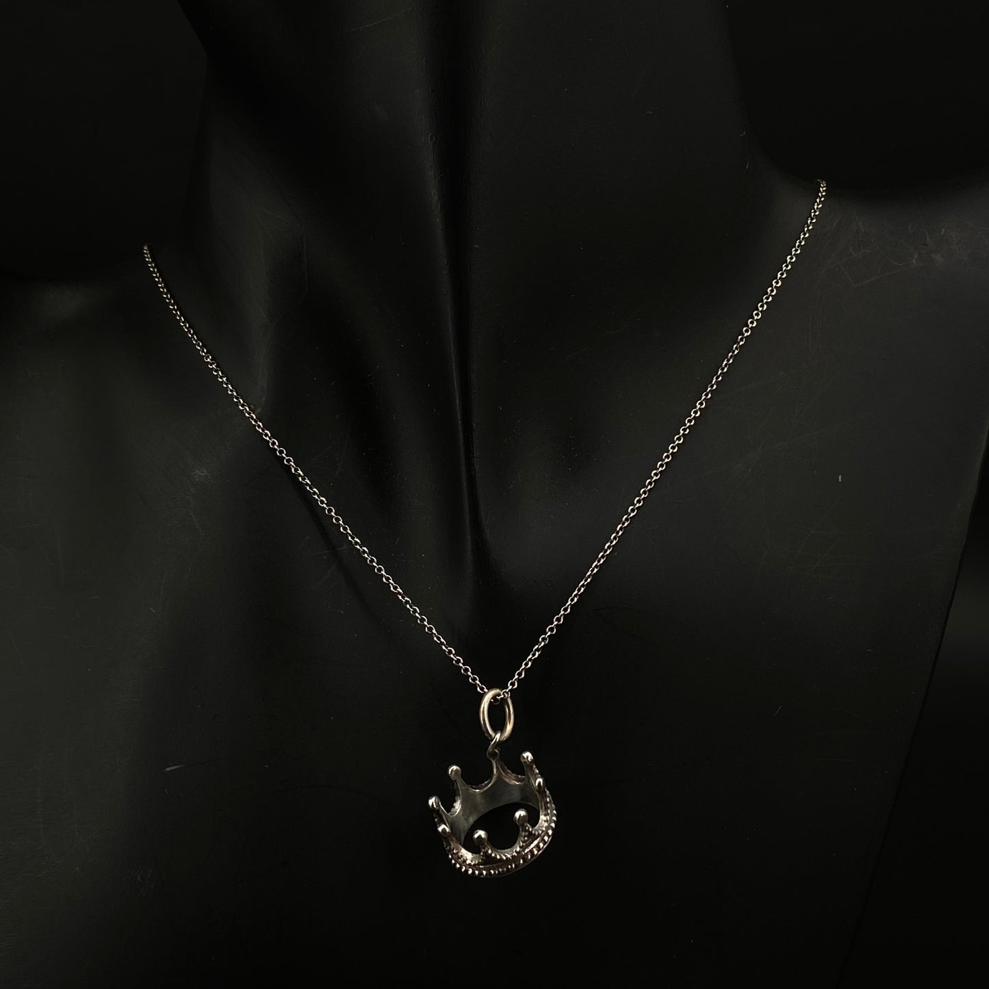 Tiffany & Co. Crown Pendant 925 Sterling Silver Necklace