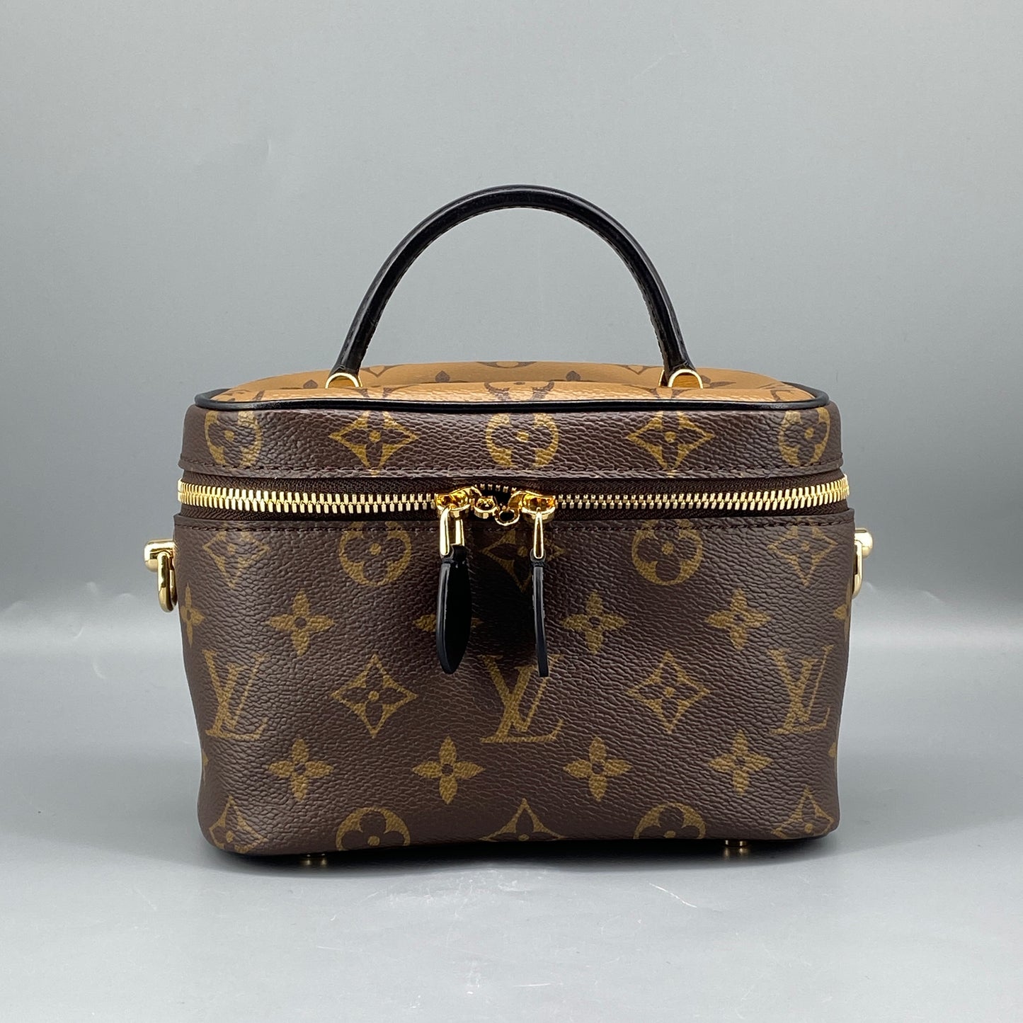 Louis Vuitton Monogram Vanity PM Brown Top Handle Bag